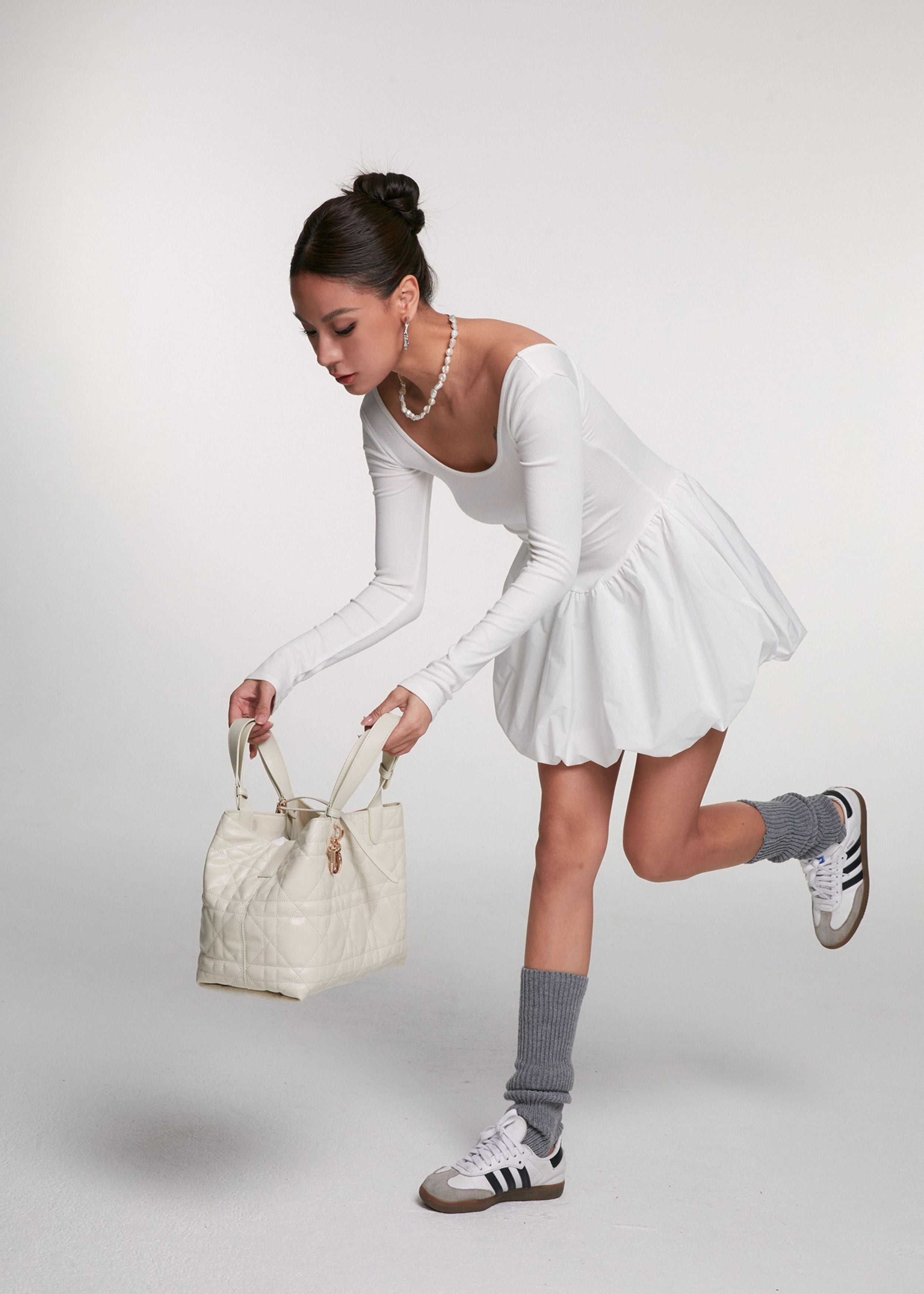 Backless Puff Dress