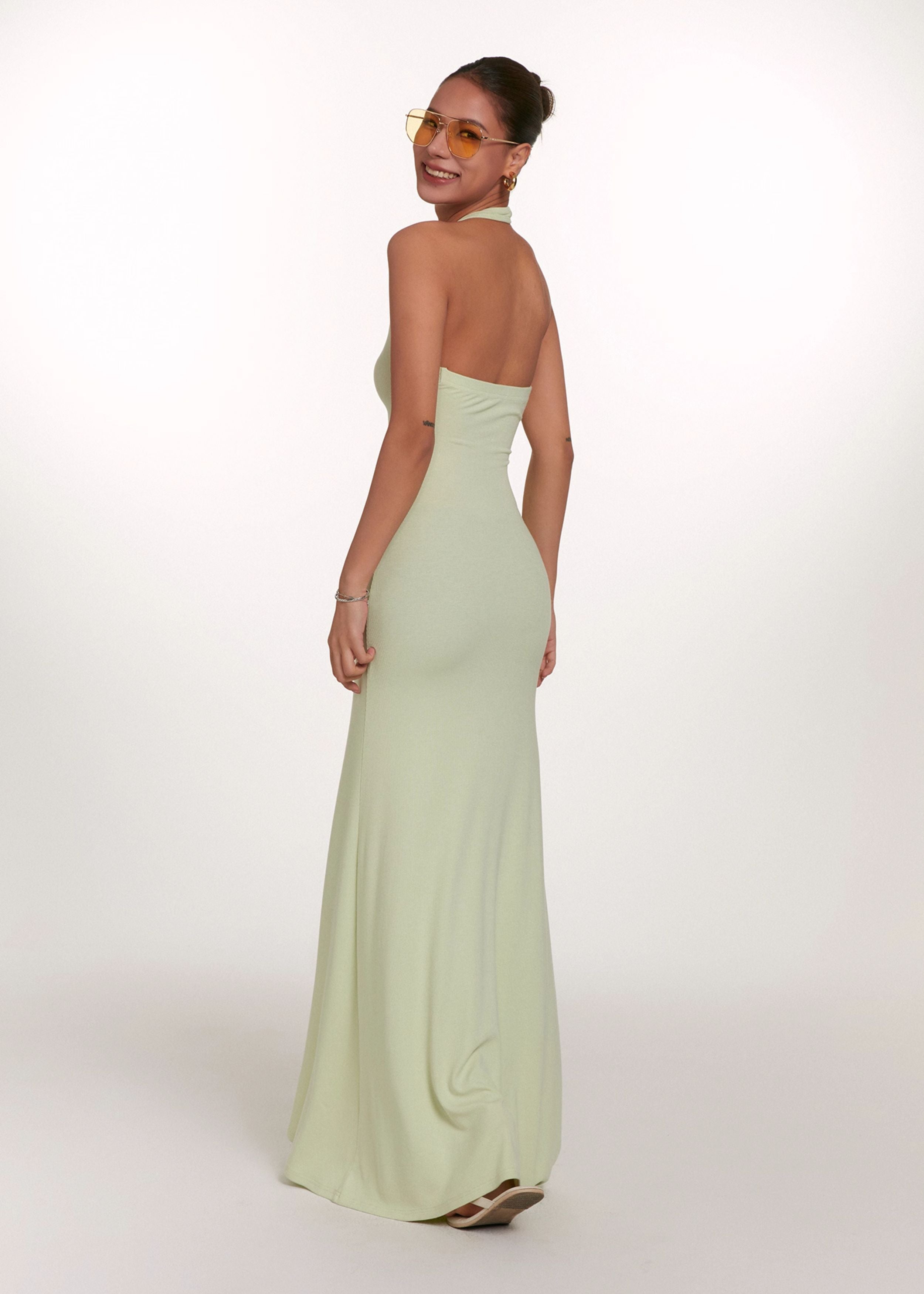 Backless V-Neck Dress