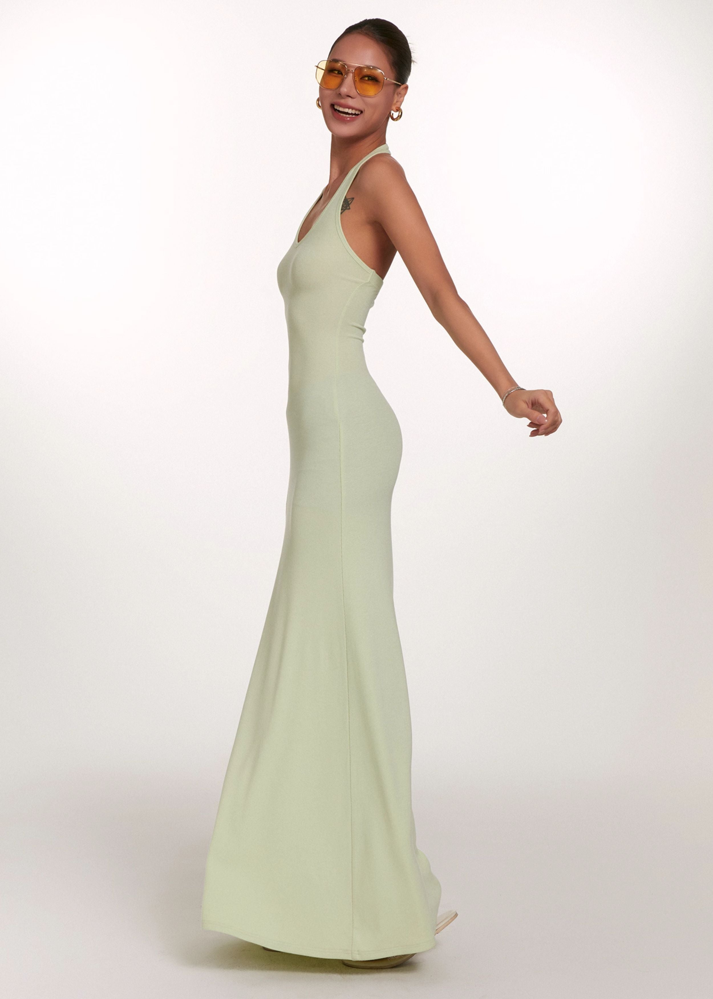 Backless V-Neck Dress