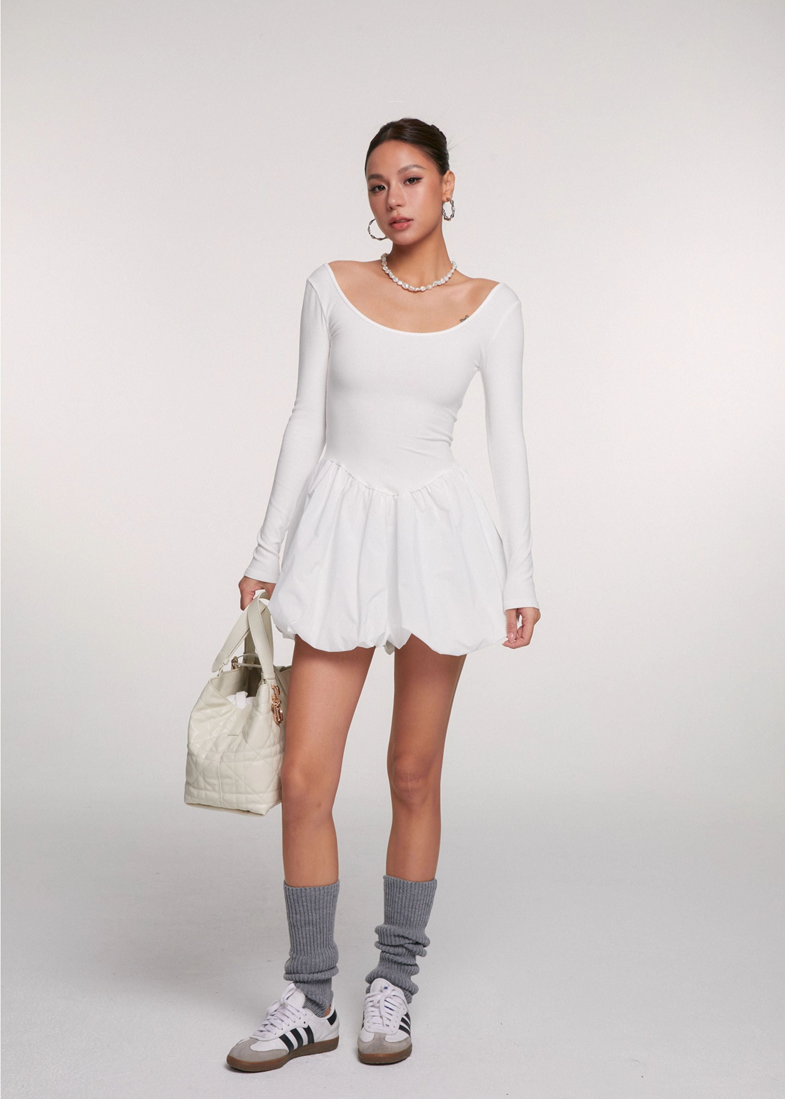 Backless Puff Dress