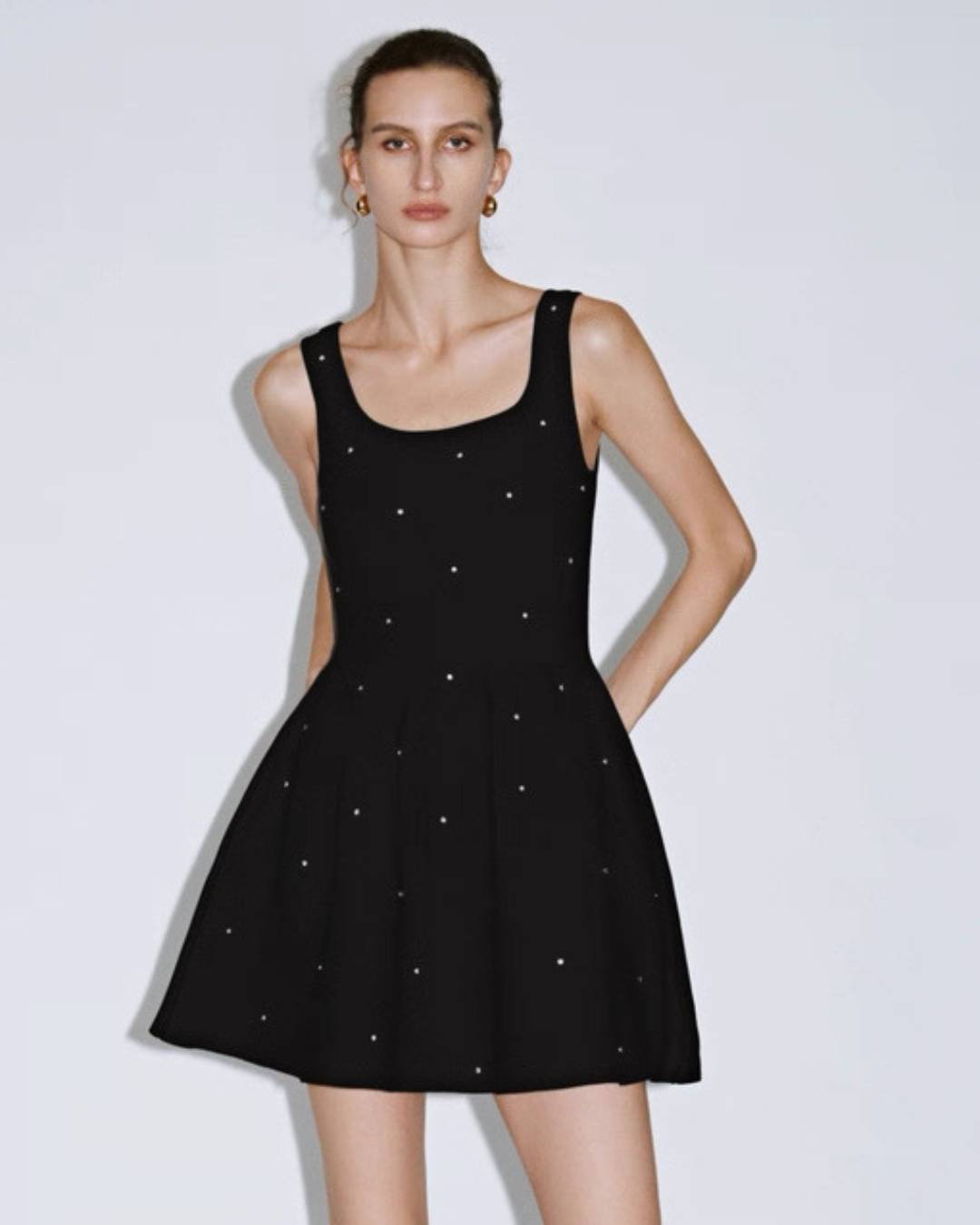 Little Black Dress with Pearls