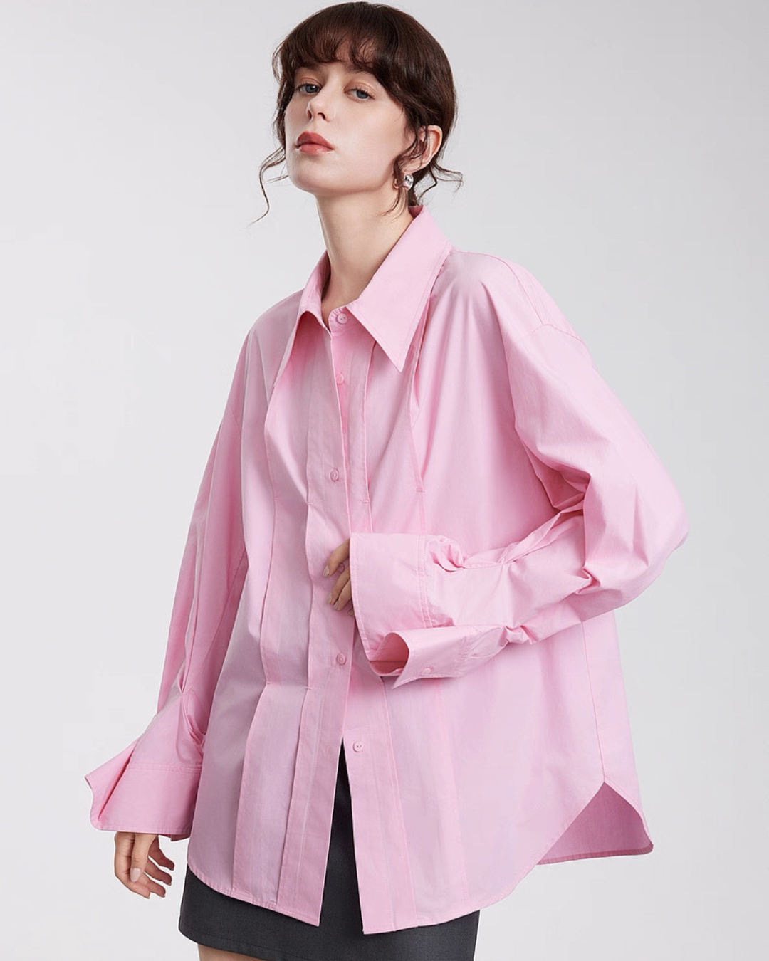 Pink Striped Oversize Shirt – Effortless Chic