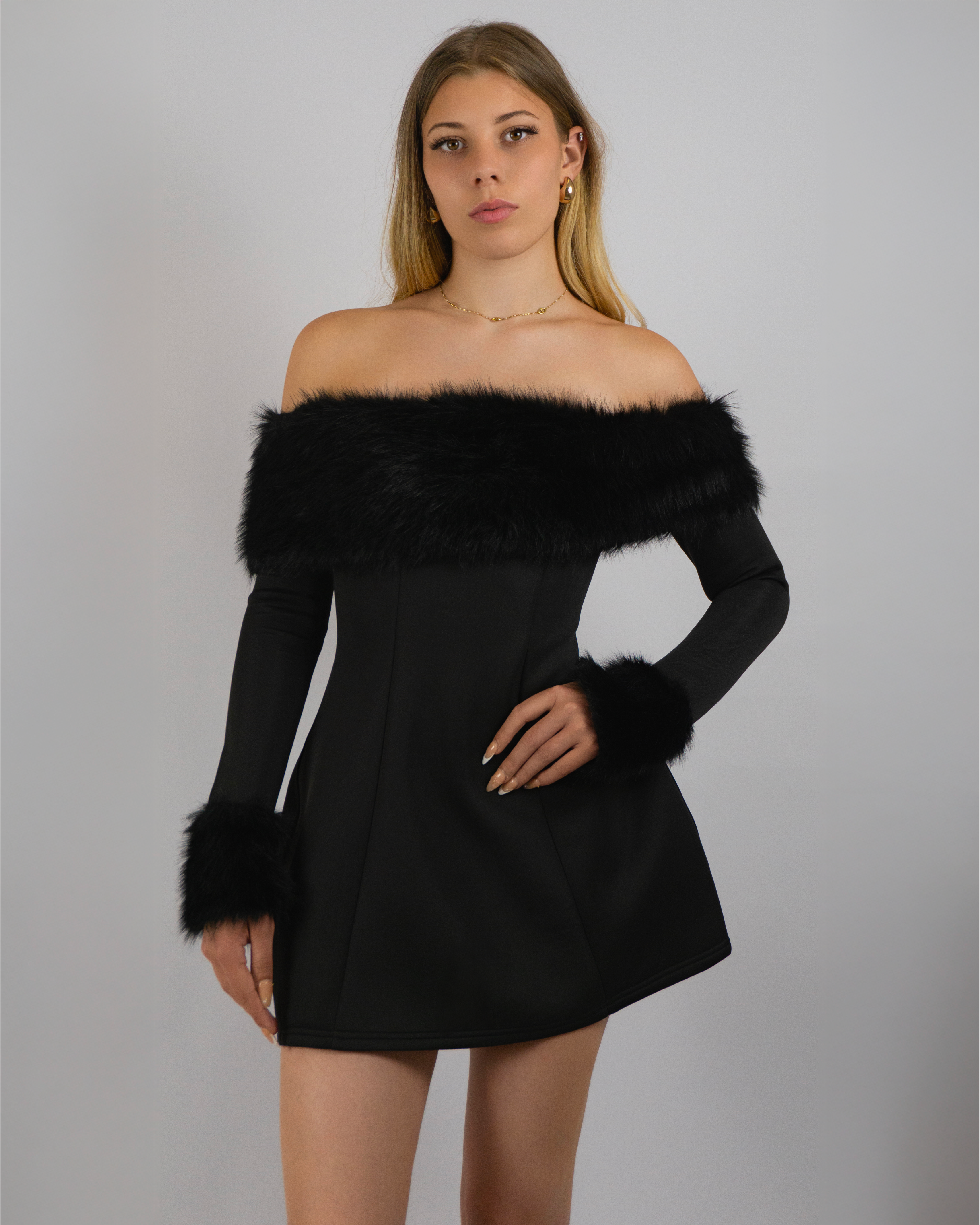 Velvet Vice Fur Dress