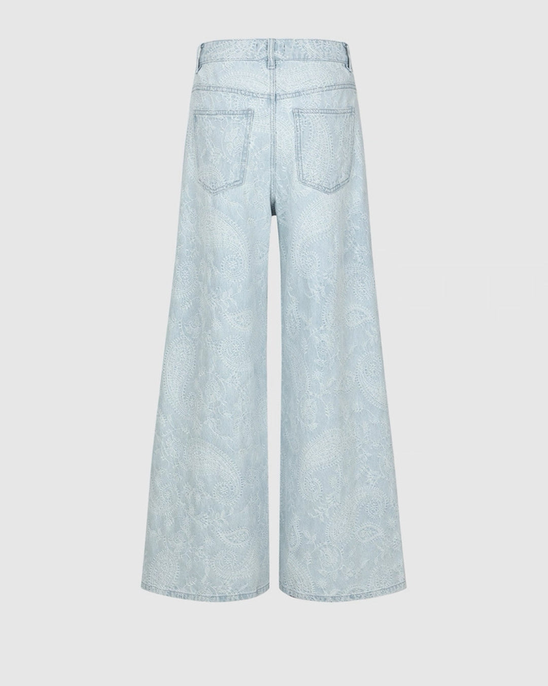High-Waisted Wide-Leg Korean Style Jeans