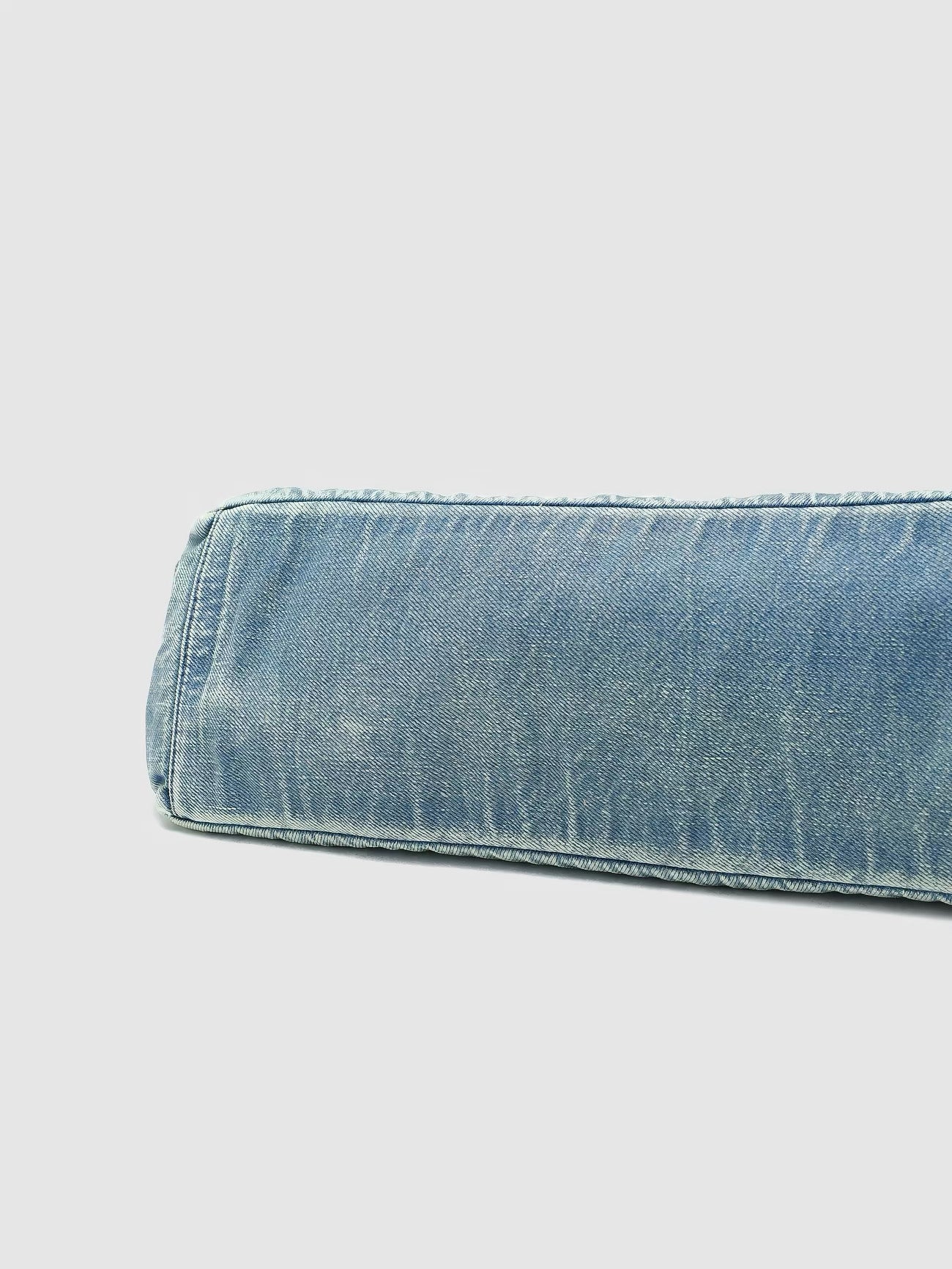 Light Blue Denim Gold Chain Shoulder Bag