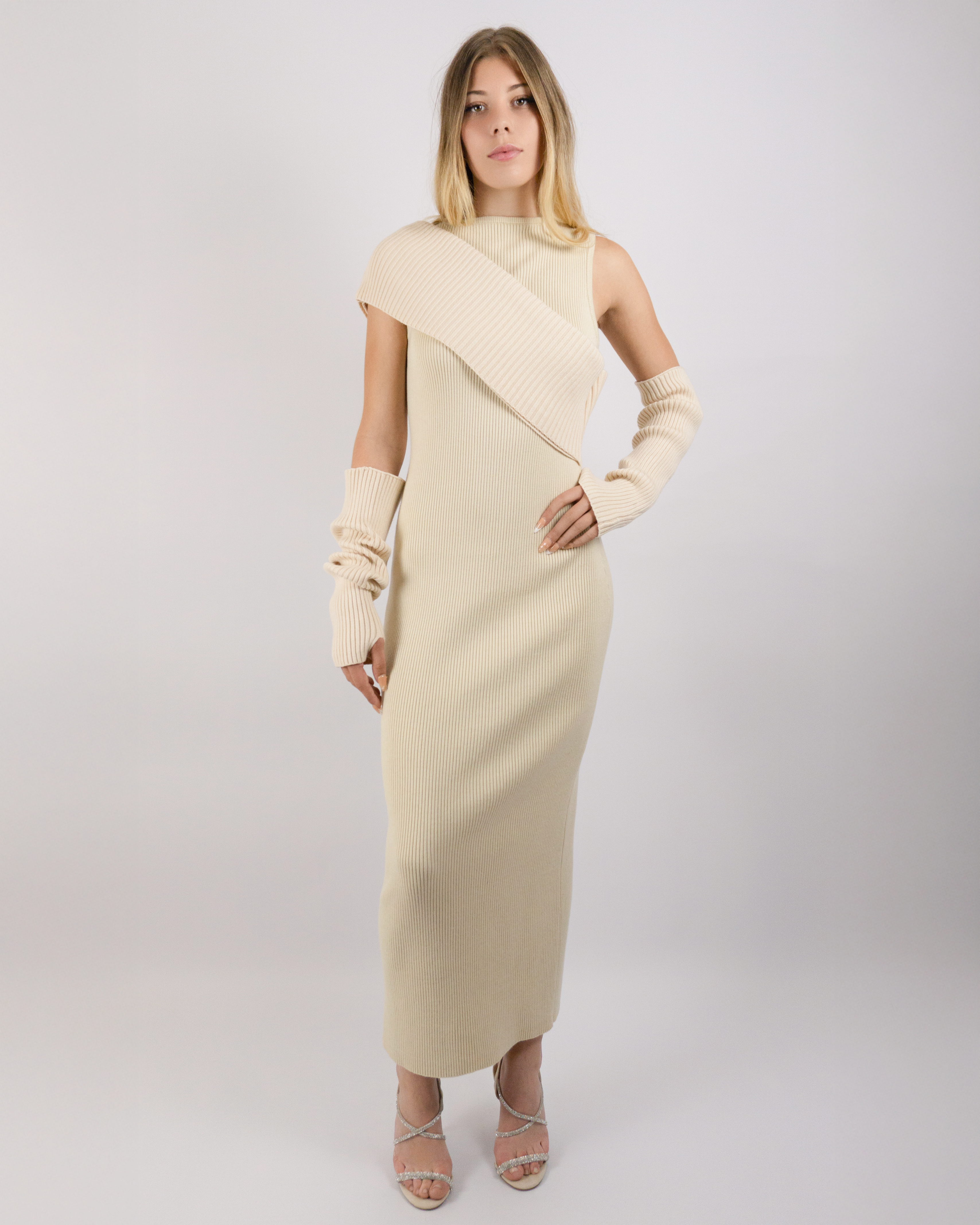 Sélène Asymmetric Knit Dress