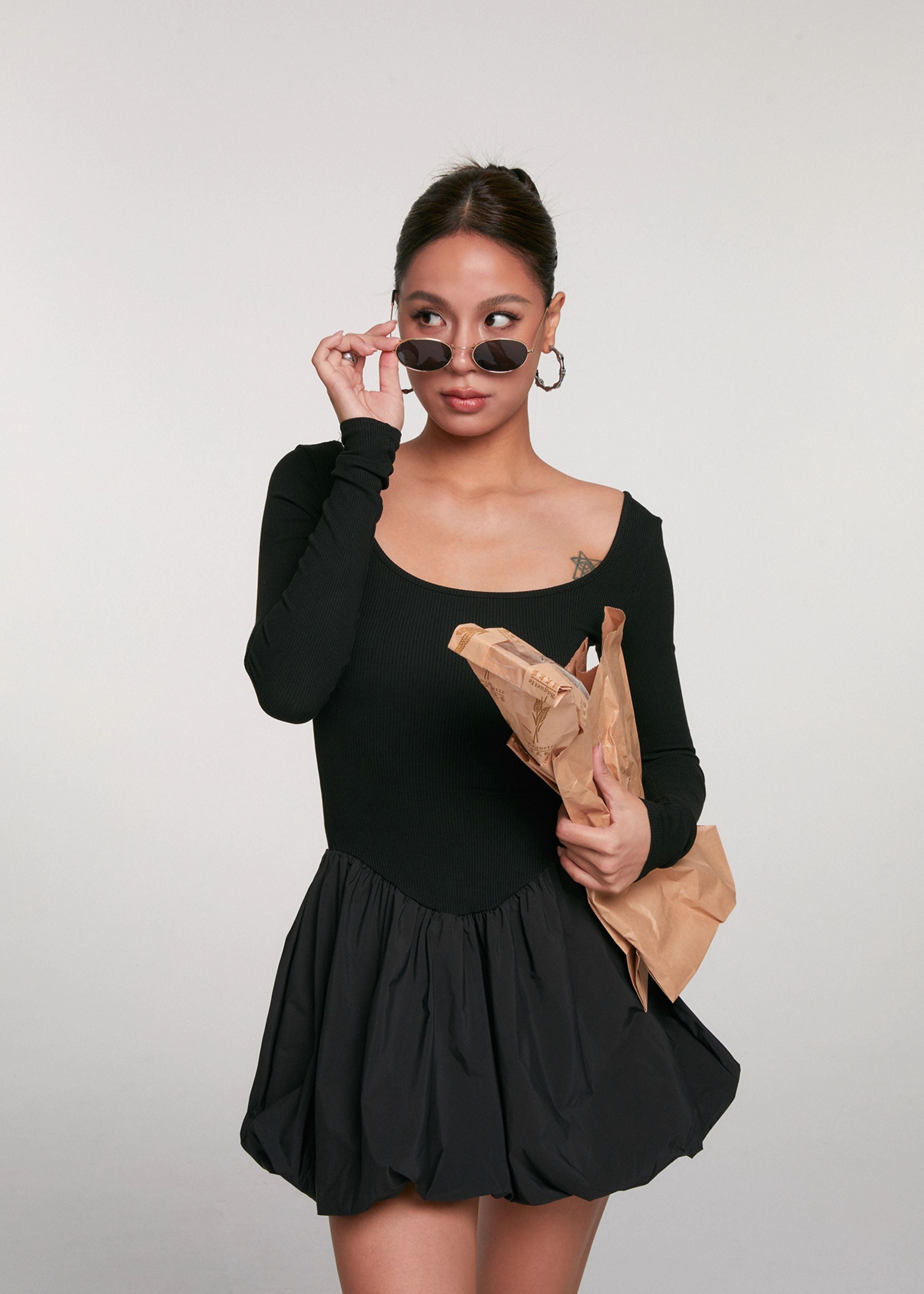 Backless Puff Dress
