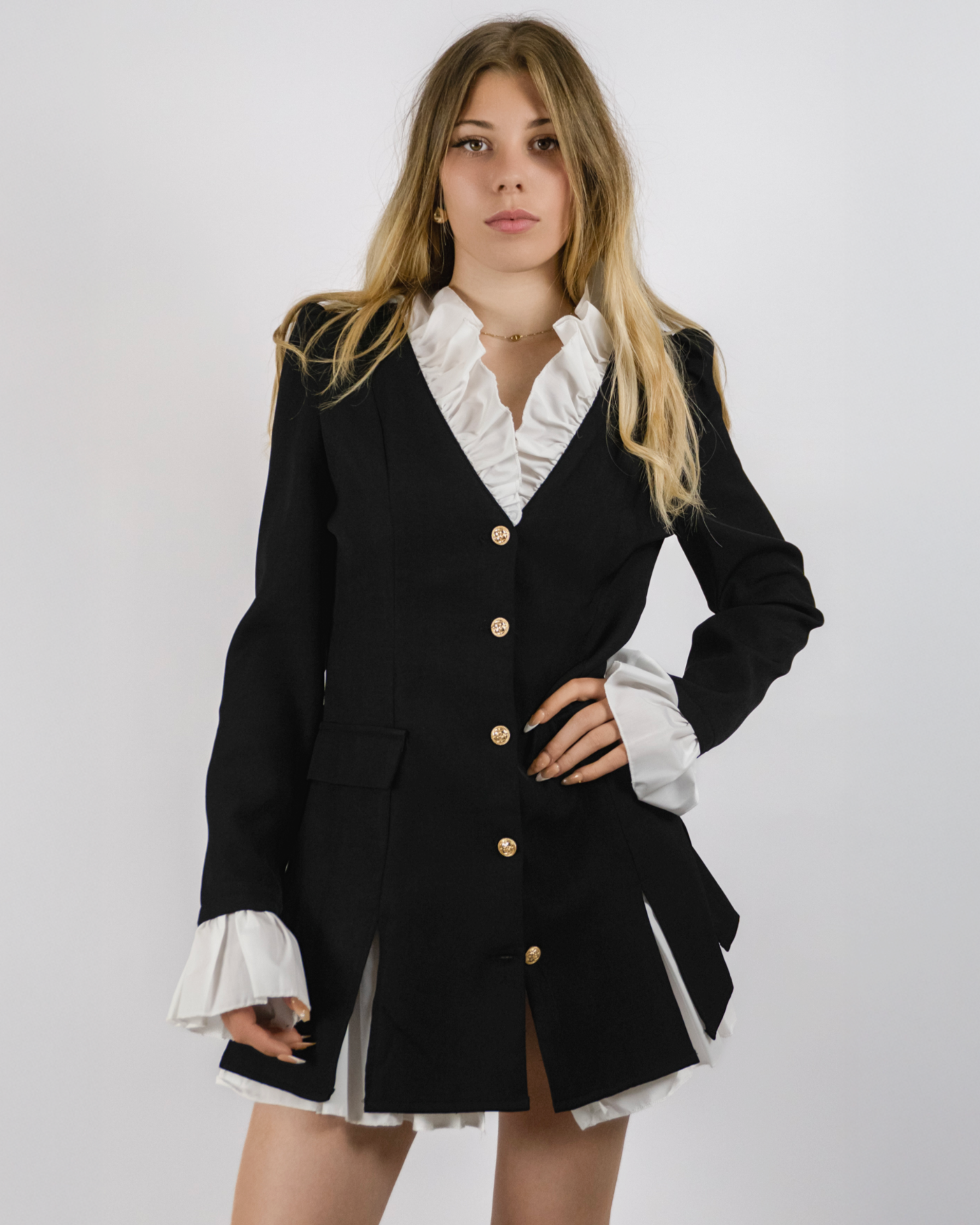 Édith Ruffle Blazer Dress
