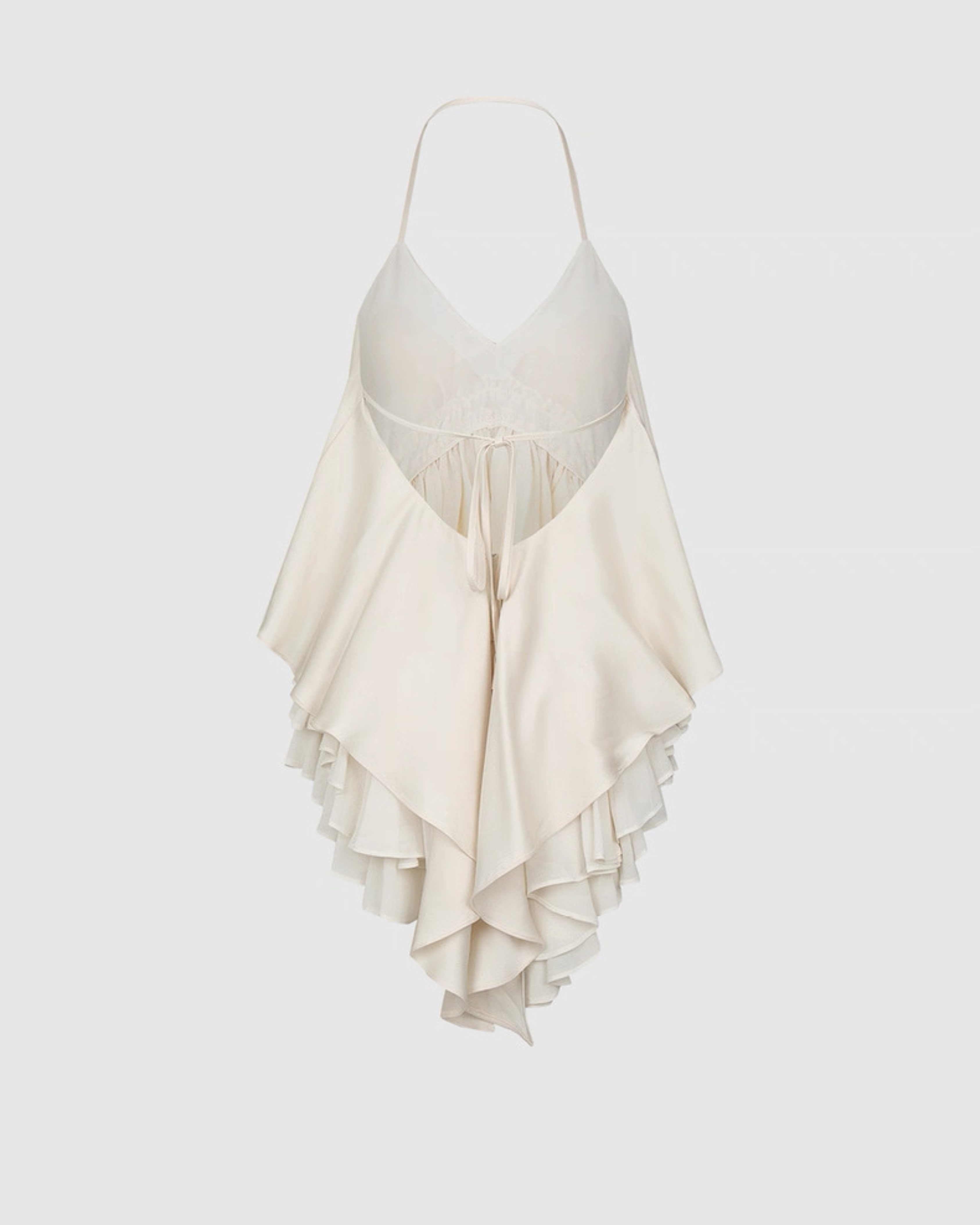 Ruffled Halter Crop Top