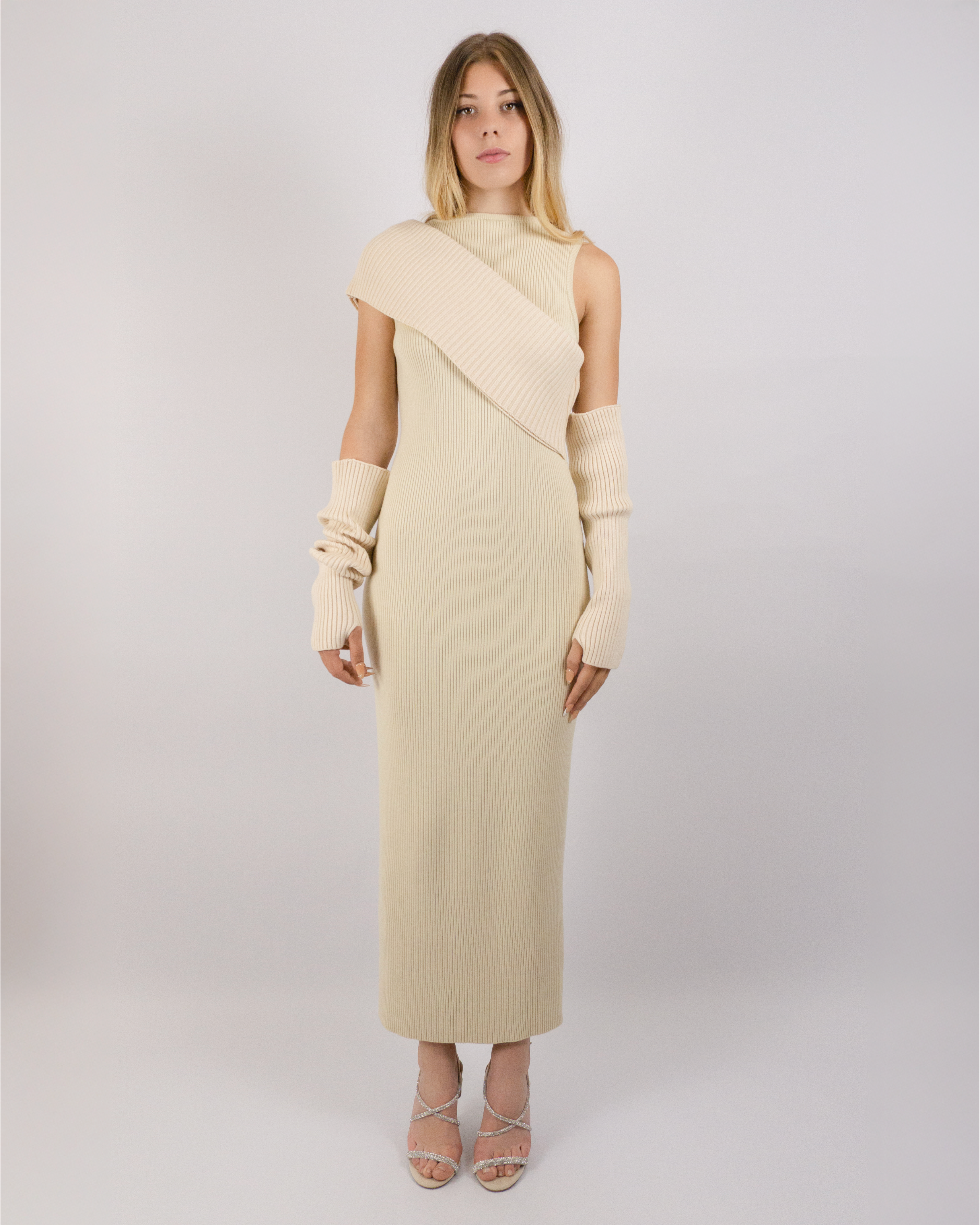 Sélène Asymmetric Knit Dress