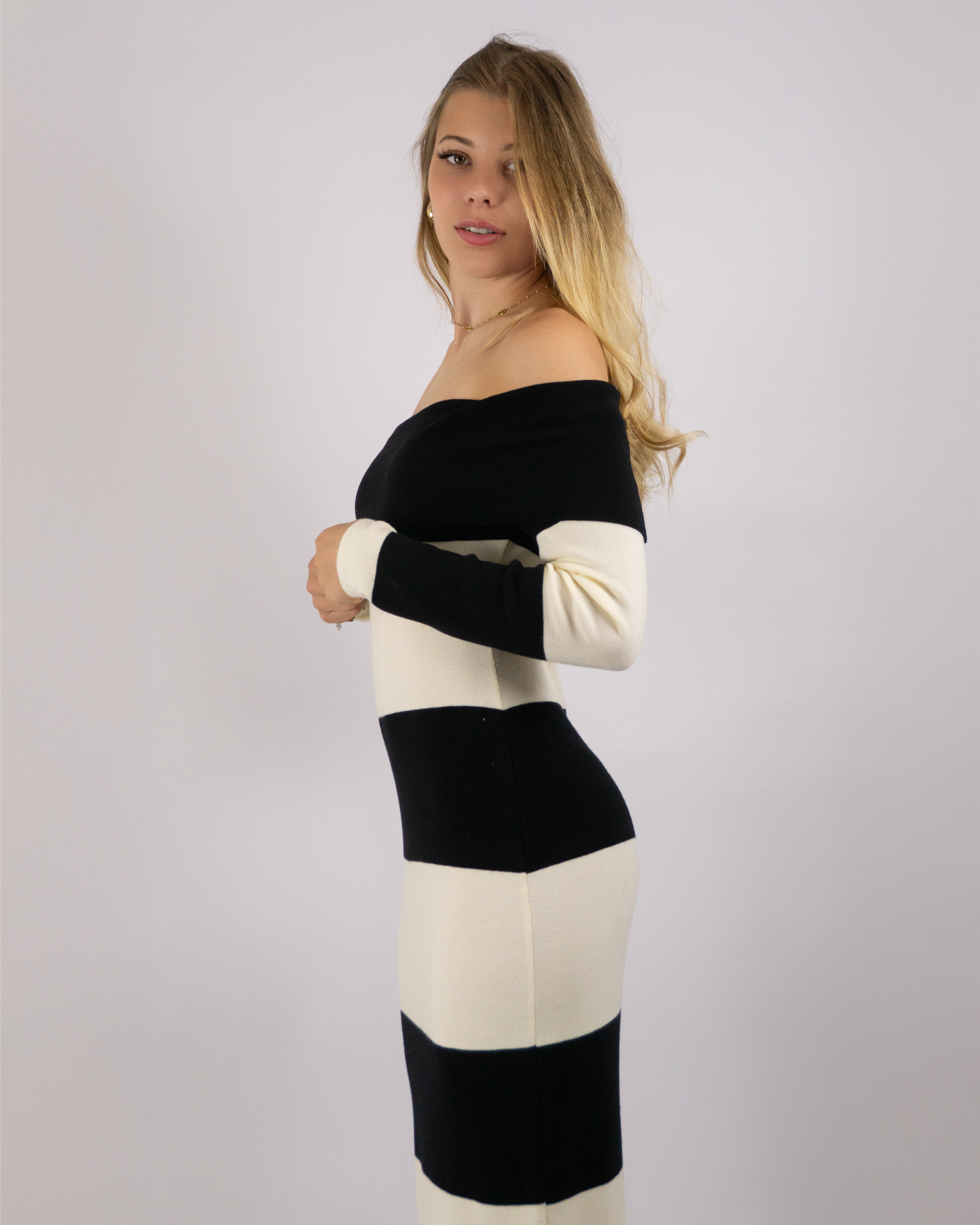 Riviera Bold Stripe Knit Dress