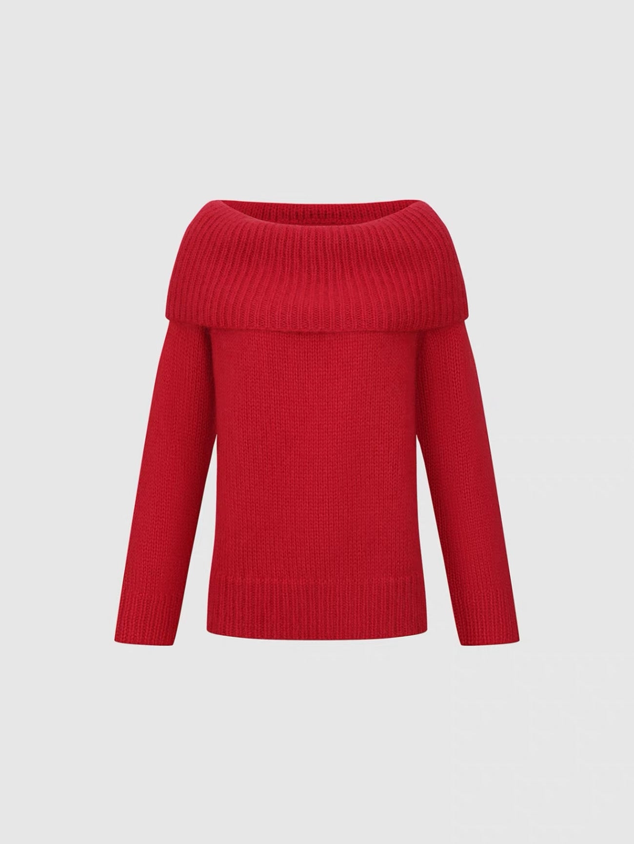 Cozy Off-Shoulder Cable Knit Sweater