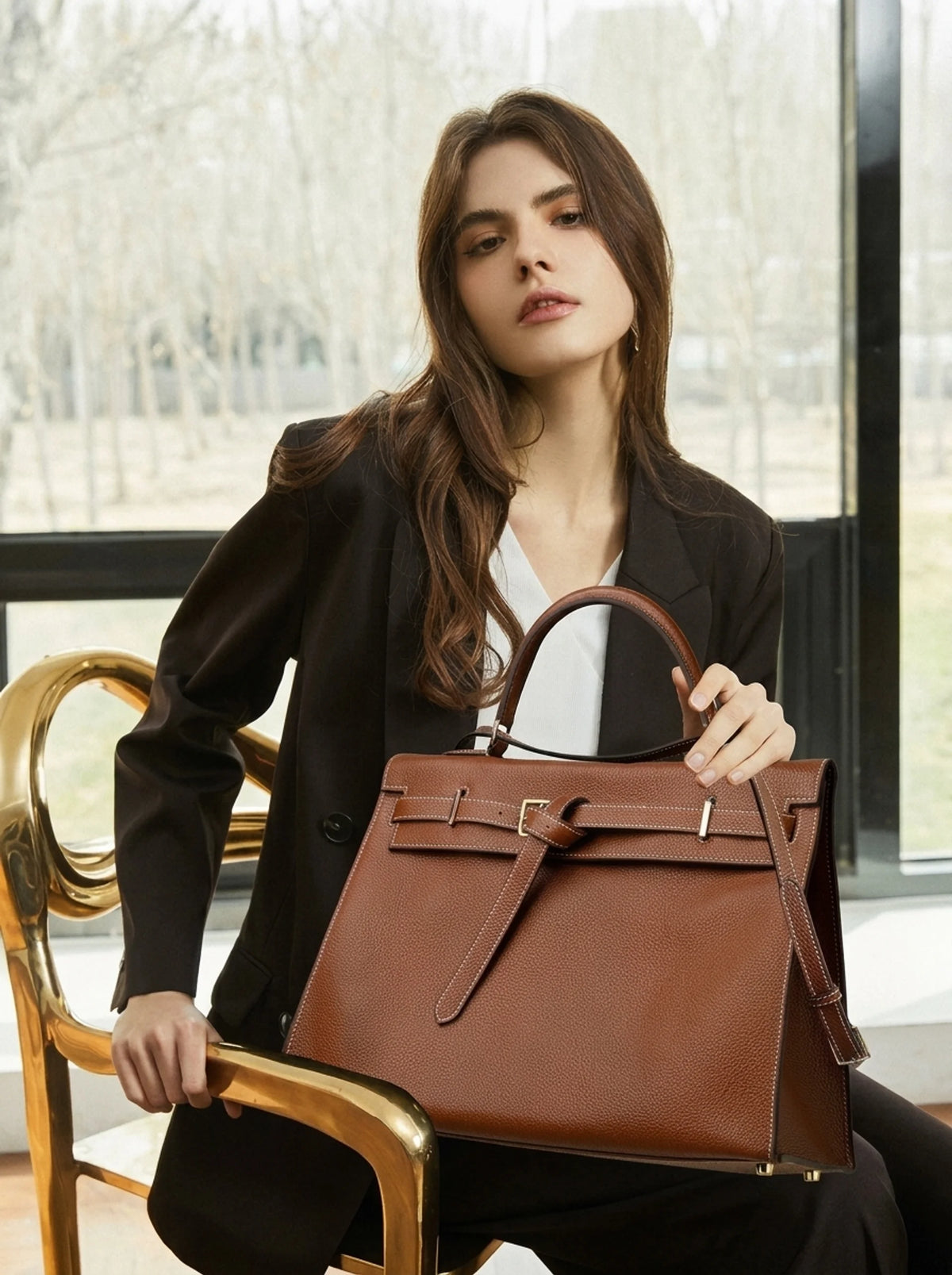 Marseille Top Handle Bag — material detail