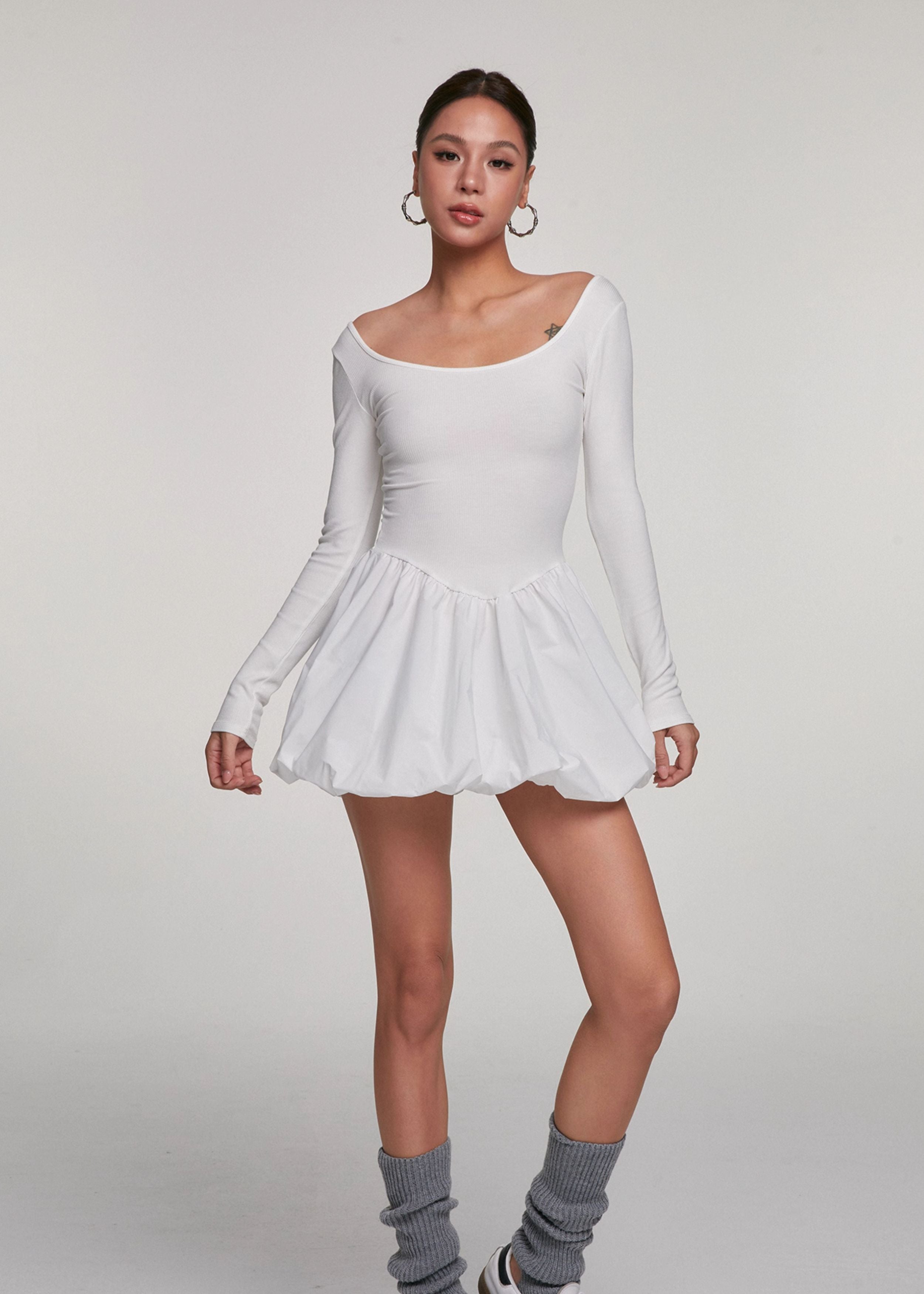 Backless Puff Dress