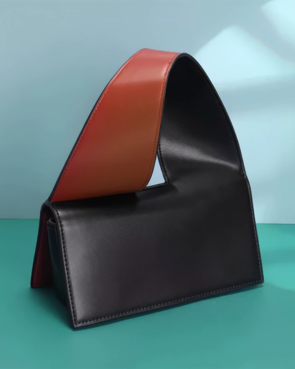 Kate Two Tone Handle Bag — back view