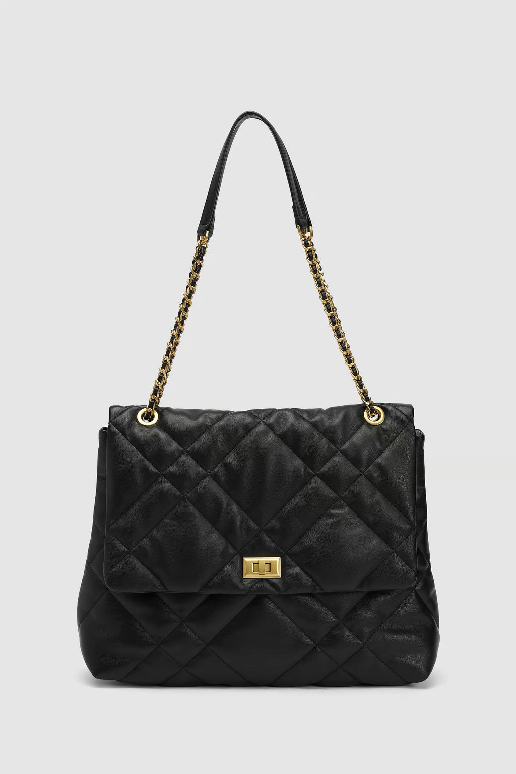 Agathe Quilted Shoulder Bag — front view