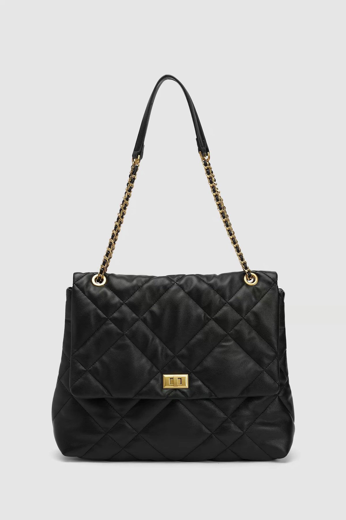 Agathe Quilted Shoulder Bag — front view