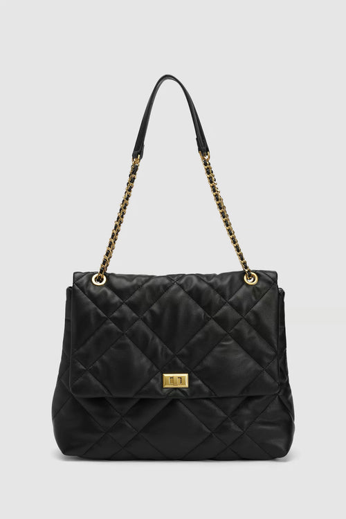 Agathe Quilted Shoulder Bag — front view