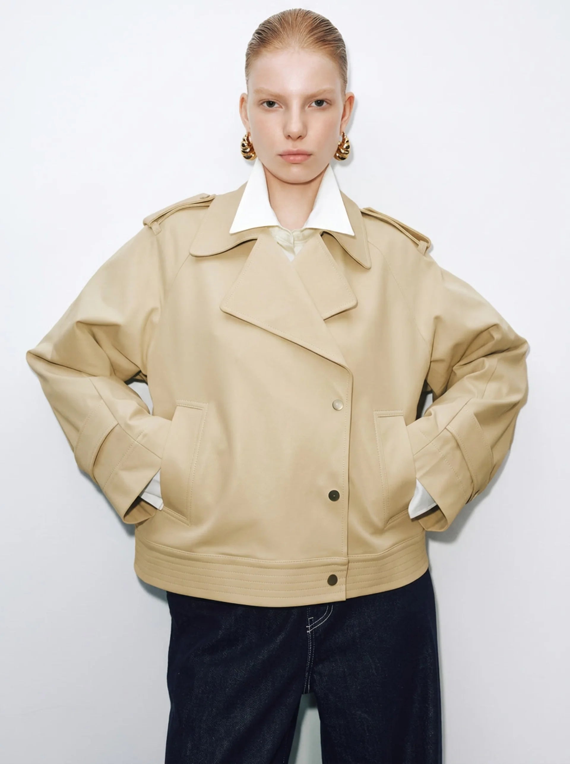 Minimal Trench Fit Jacket