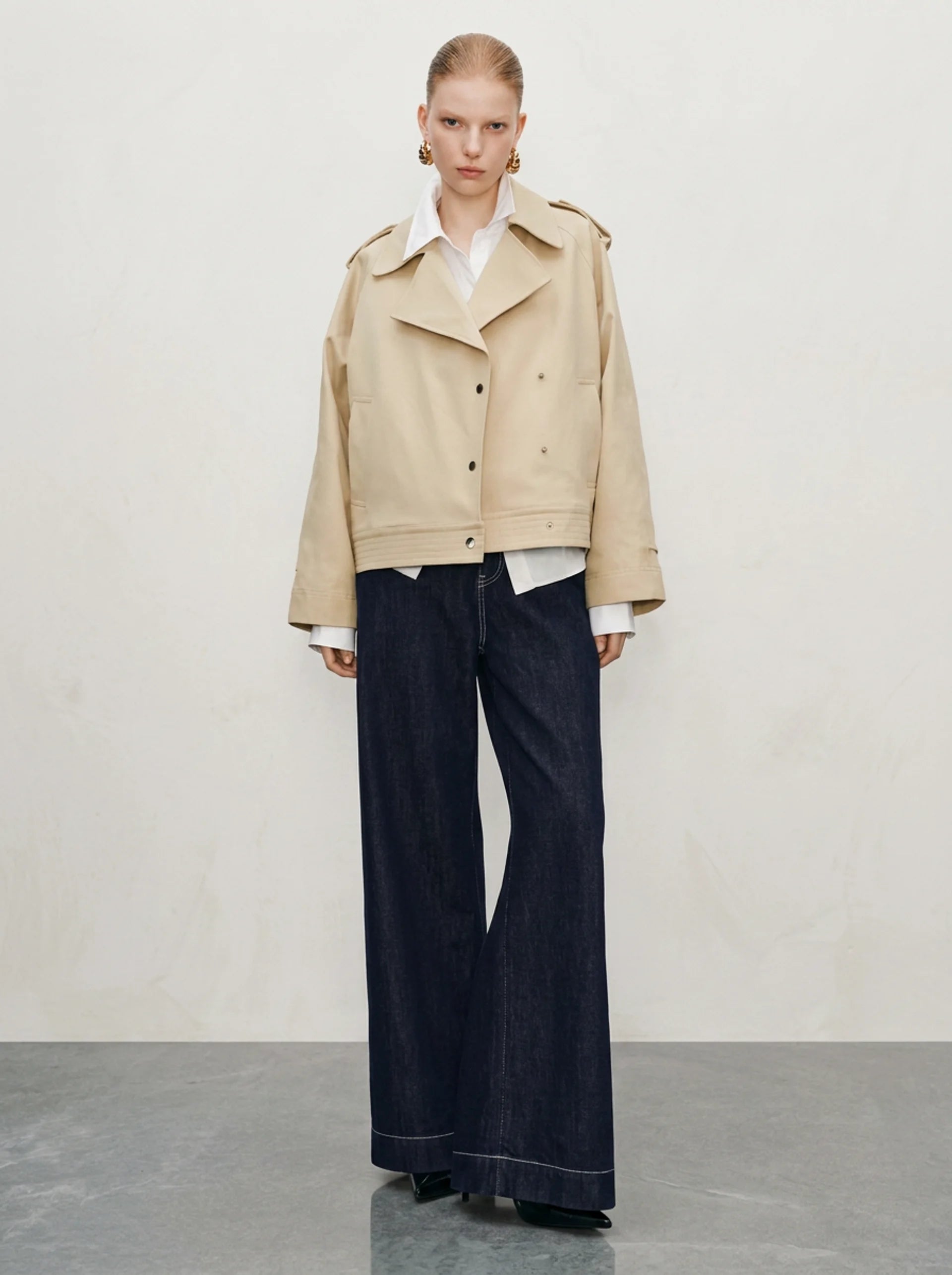 Minimal Trench Fit Jacket