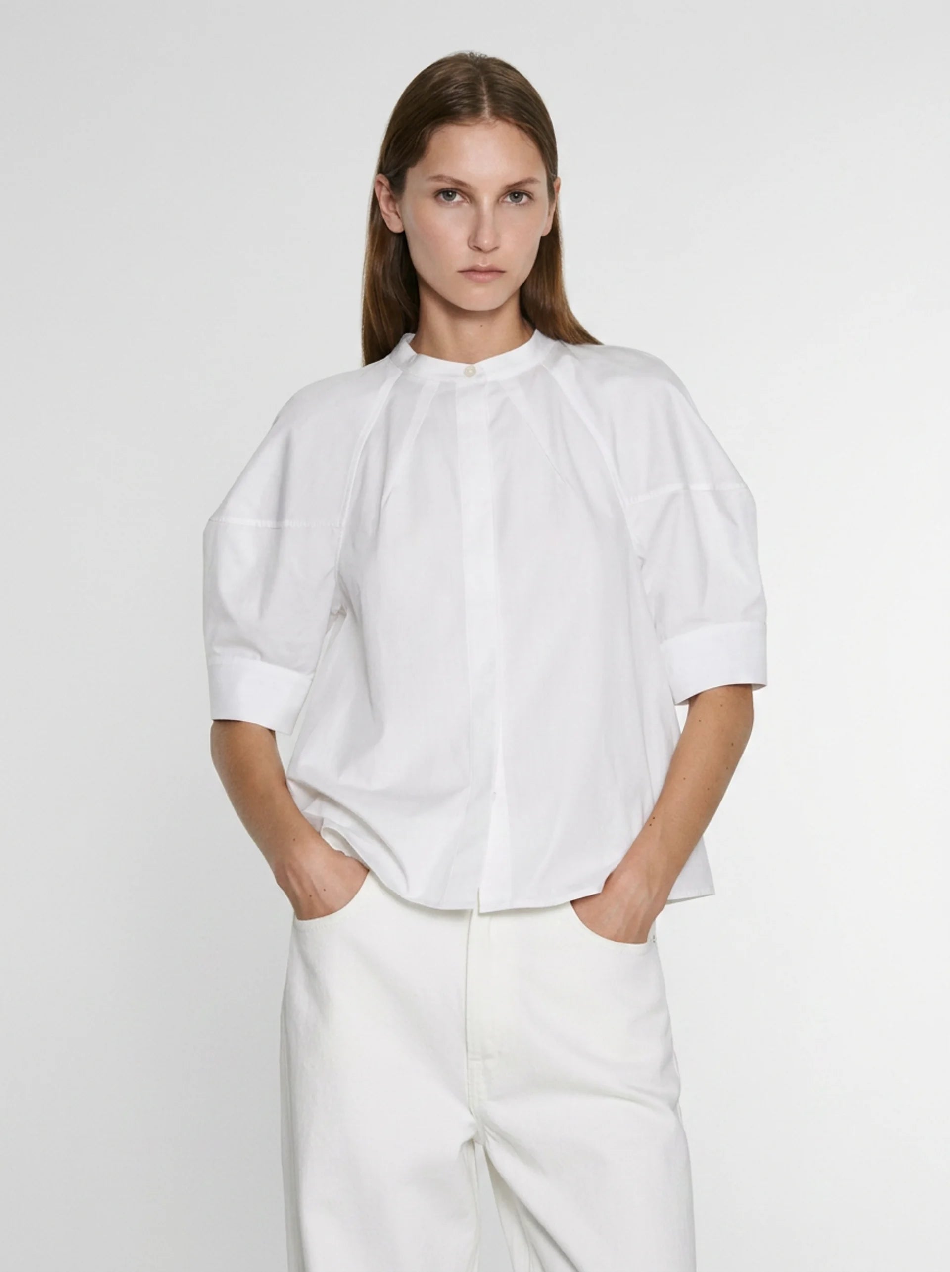 PUFF-SLEEVE SHIRT – OFF-WHITE
