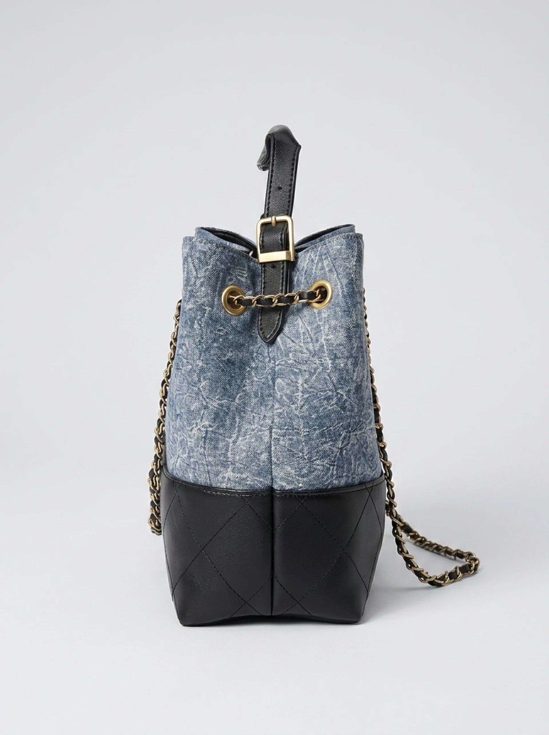 Denim Chain Tote Bag S