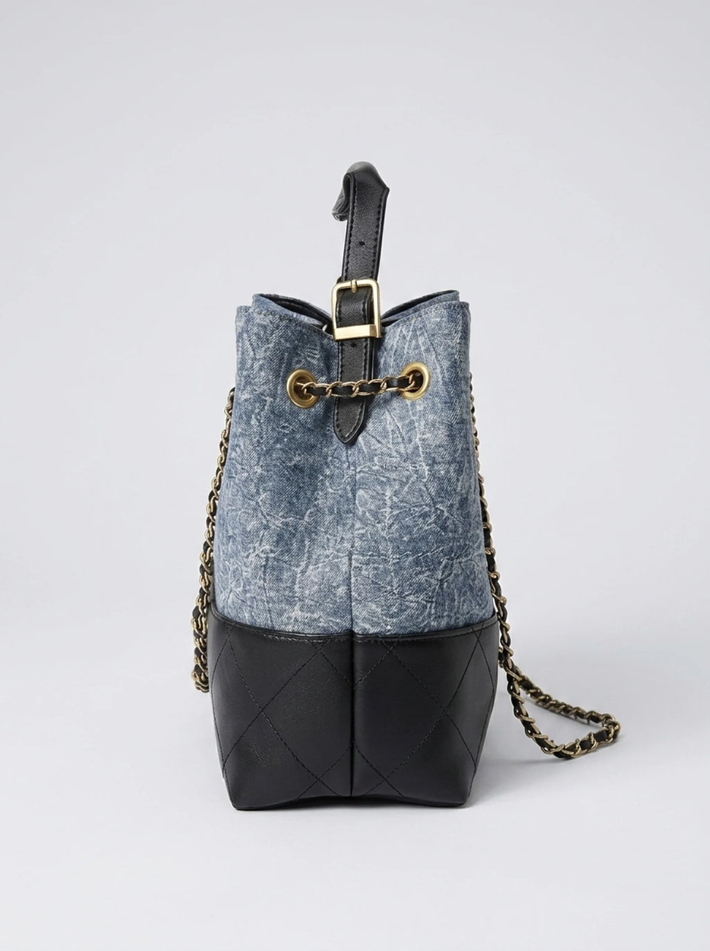 Denim Chain Tote Bag S