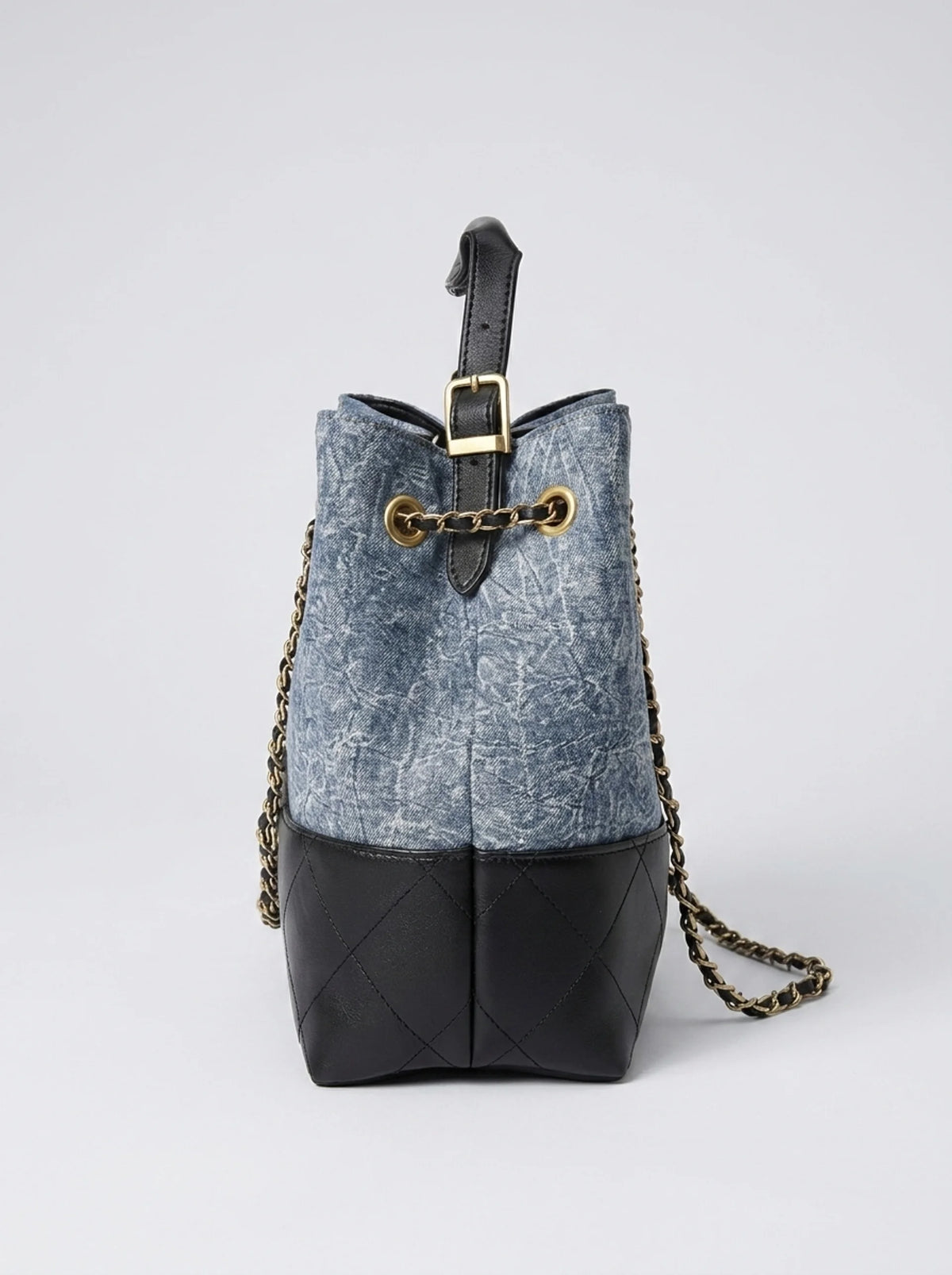 Denim Chain Tote Bag S