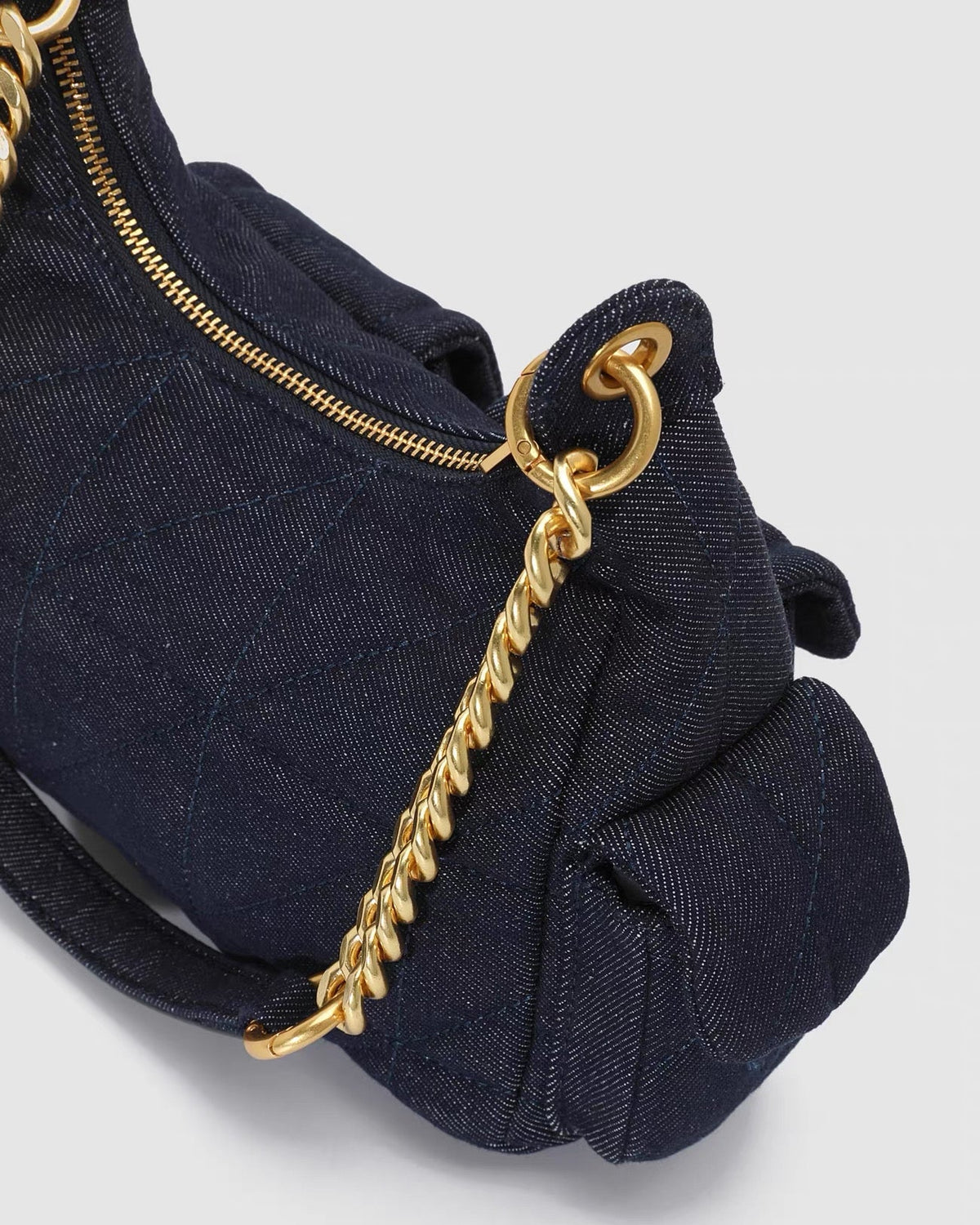 Clémence Denim Pocket Shoulder Bag
