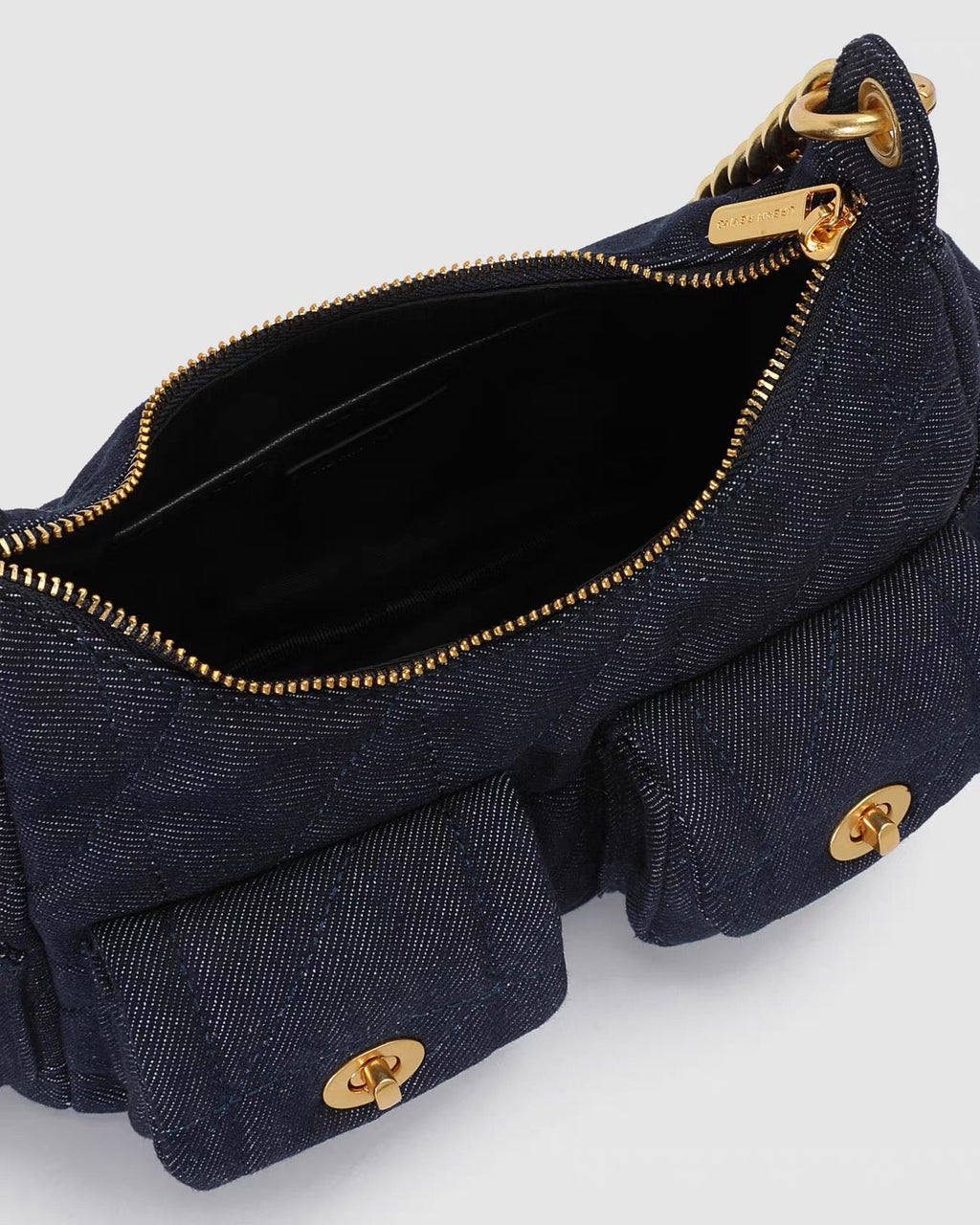 Clémence Denim Pocket Shoulder Bag