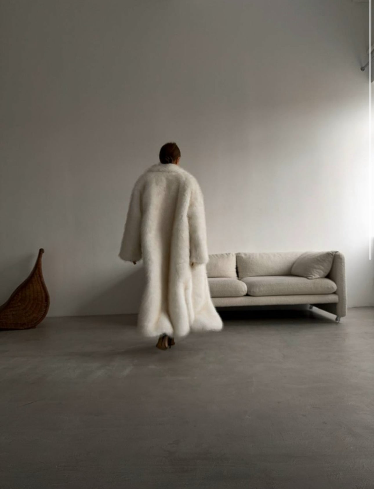 Long Oversized Vegan Fur Coat