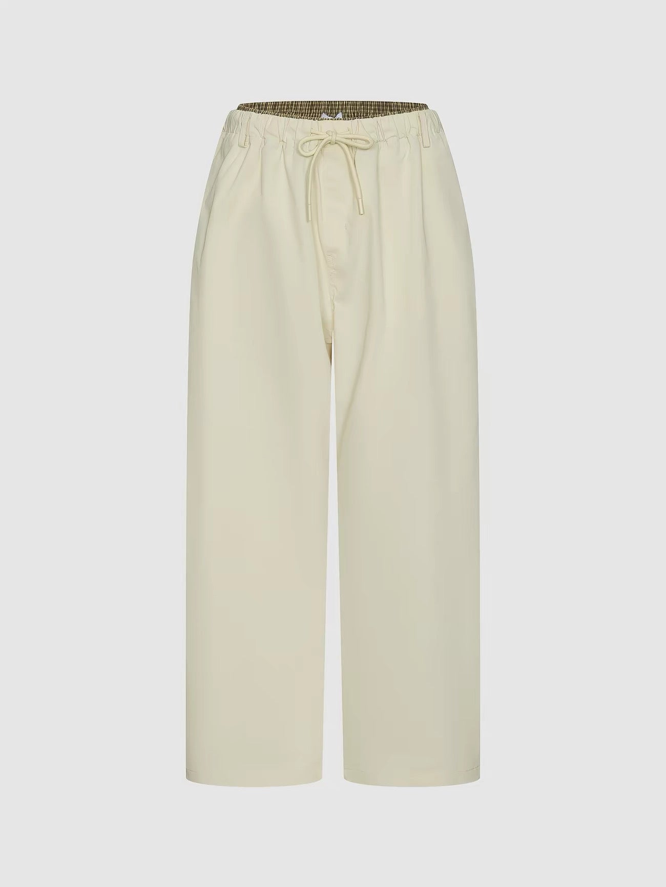 Wide-Leg Barrel Drawstring Pants