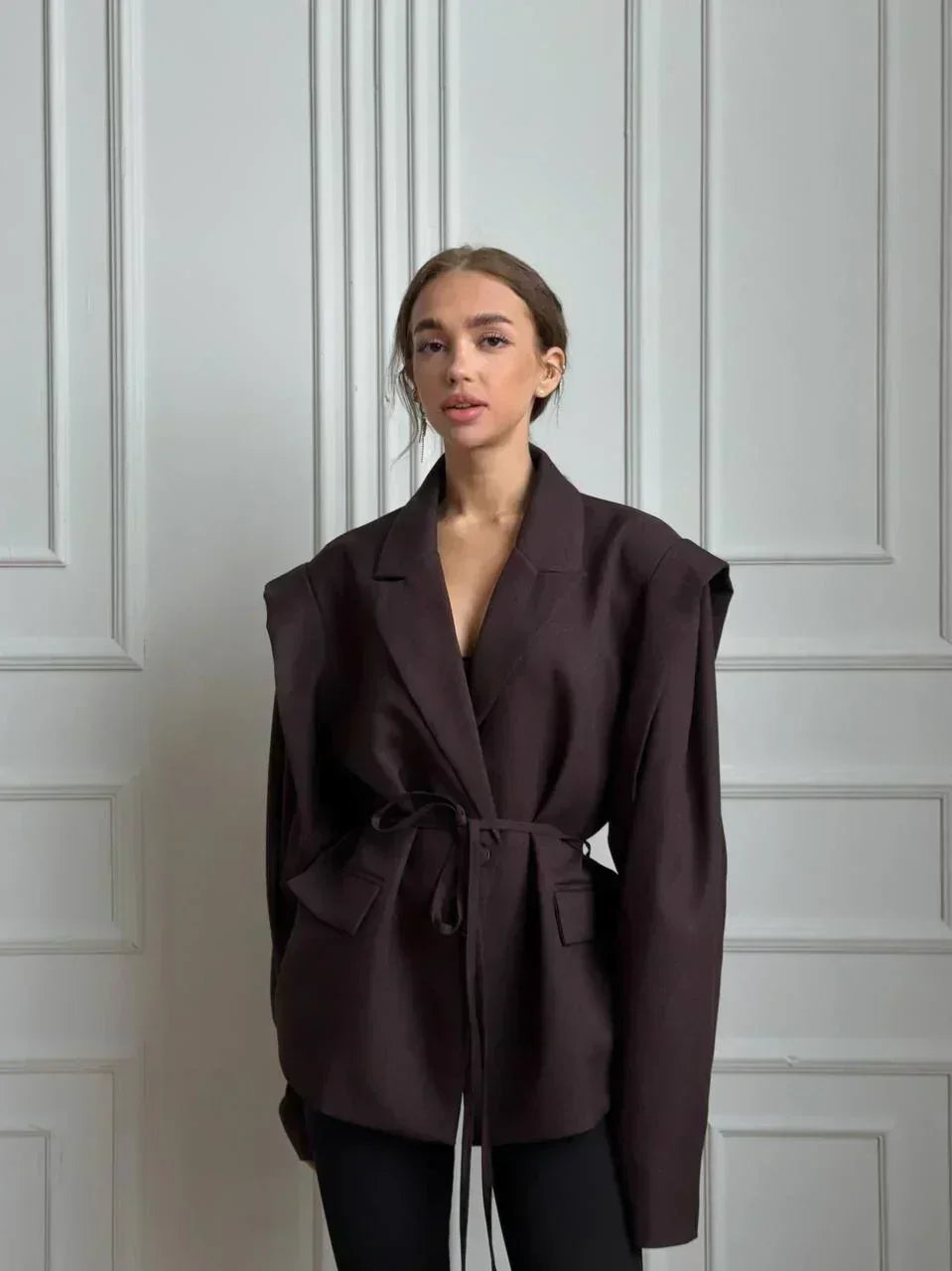 Puff Sleeve Belted Blazer