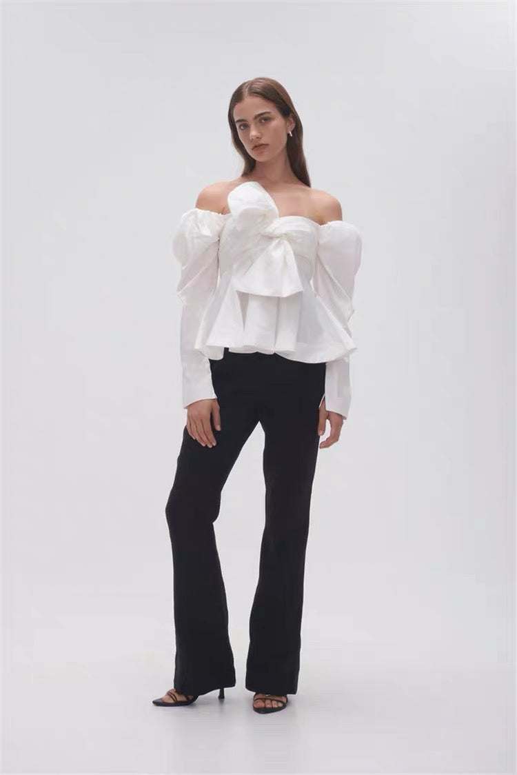 stylish white off-shoulder blouse