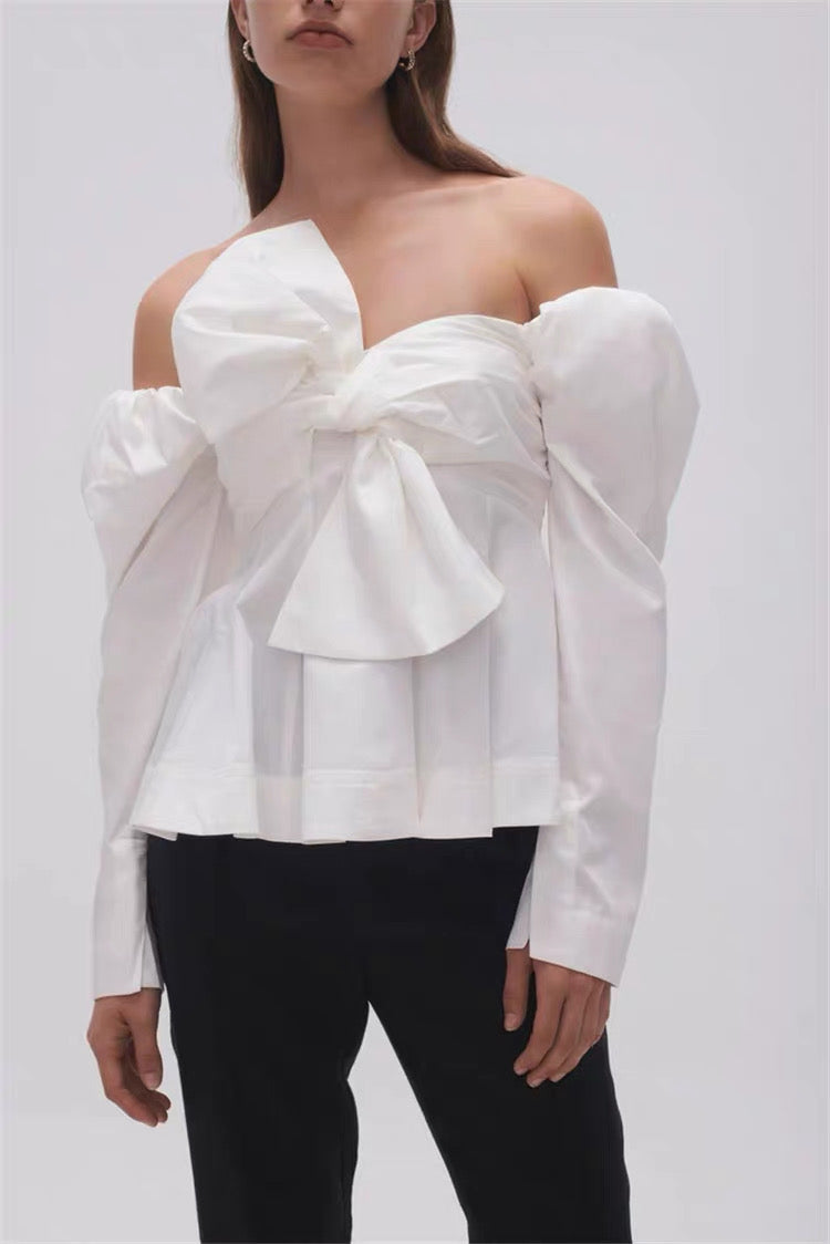 stylish white off-shoulder blouse