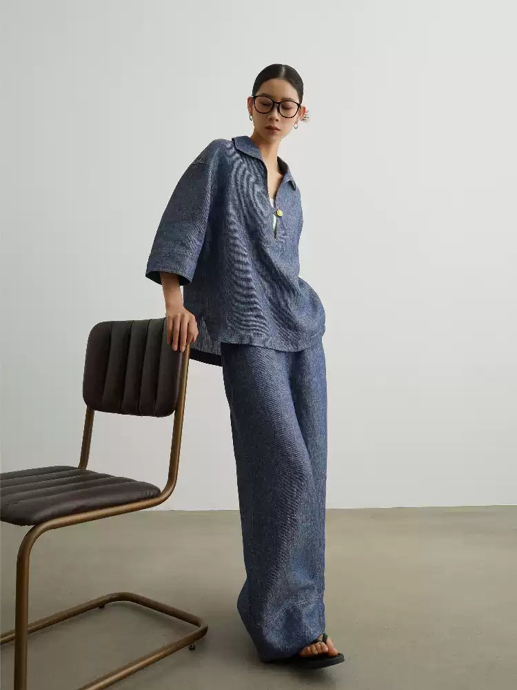 Denim Two-Piece Set