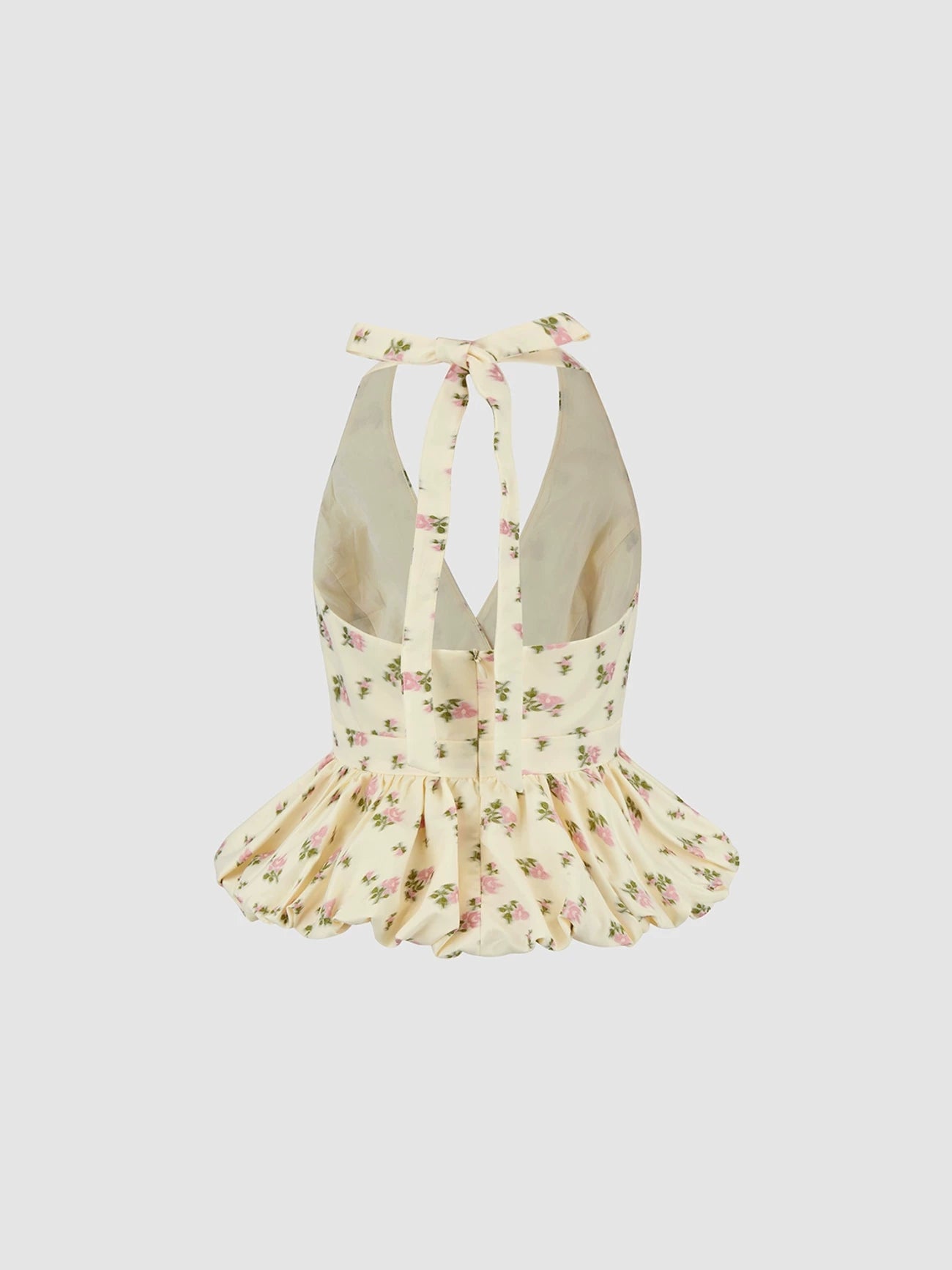 Floral V-Neck Tie-Front Camisole Top
