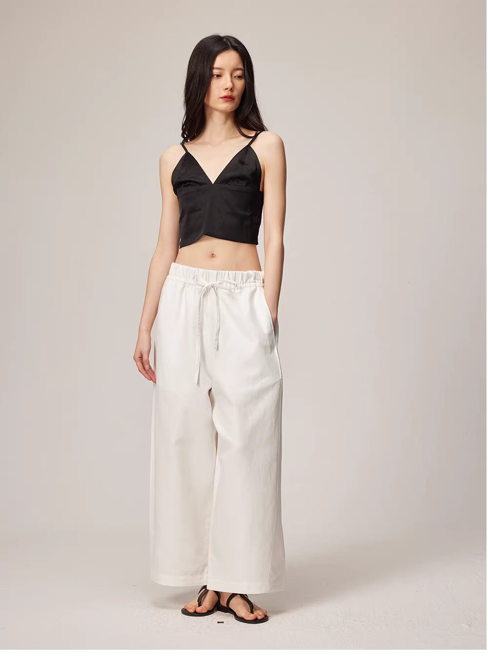Wide Leg High Waisted Summer Pants