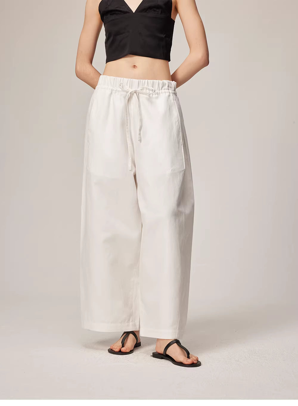 Wide Leg High Waisted Summer Pants