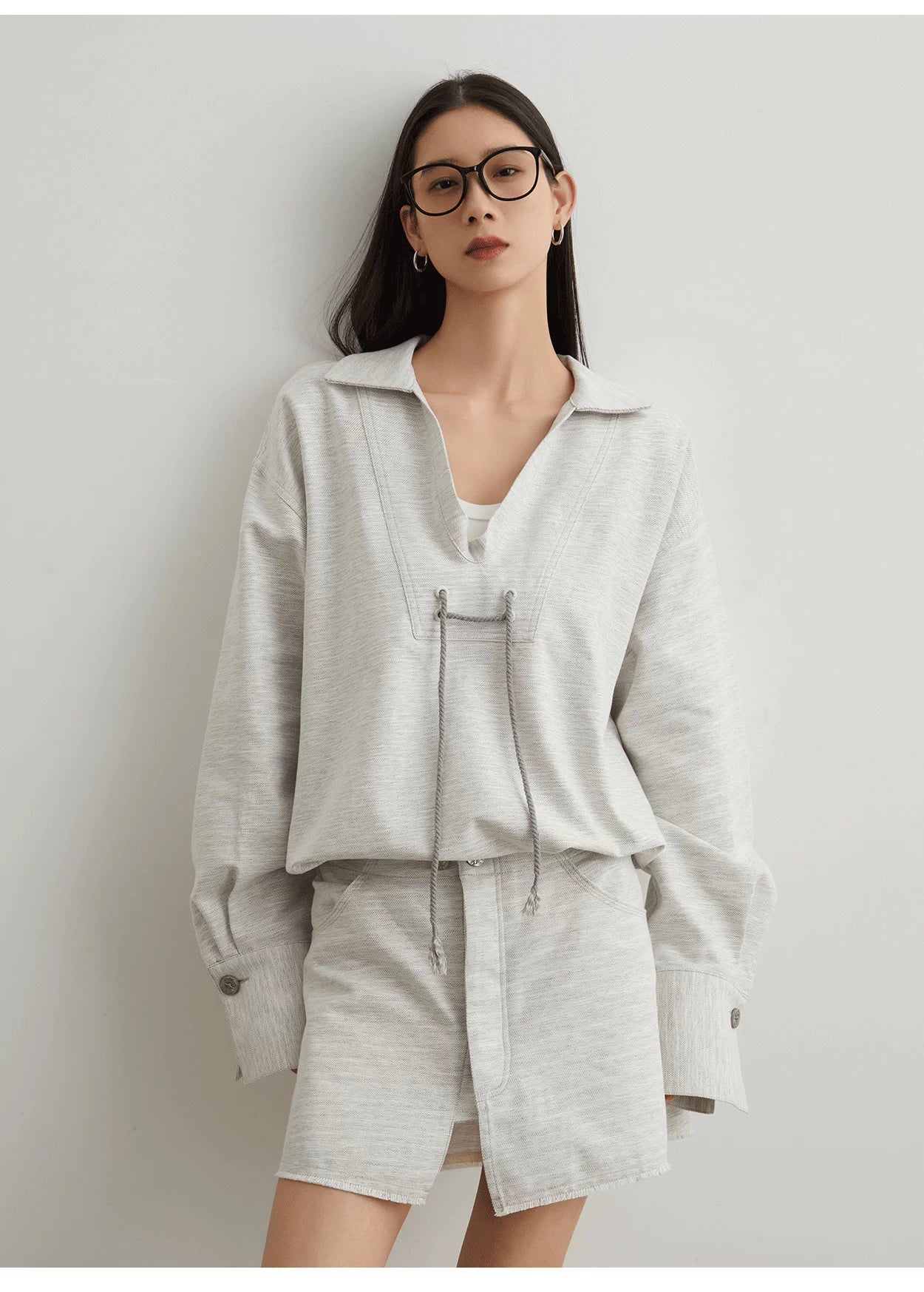 Cozy Sweatshirt and Shorts Set