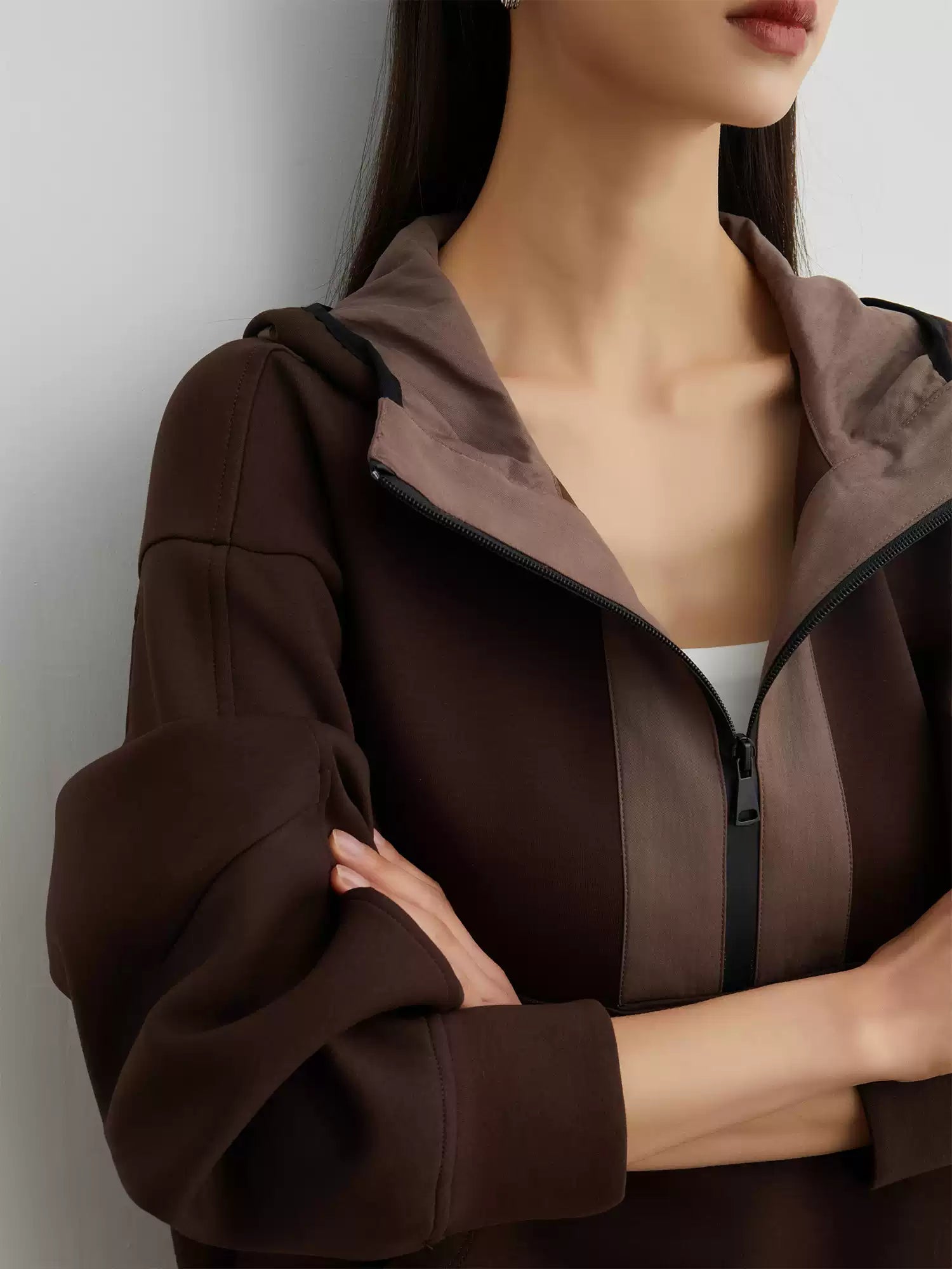Brown Cozy Zip-Up Training Set