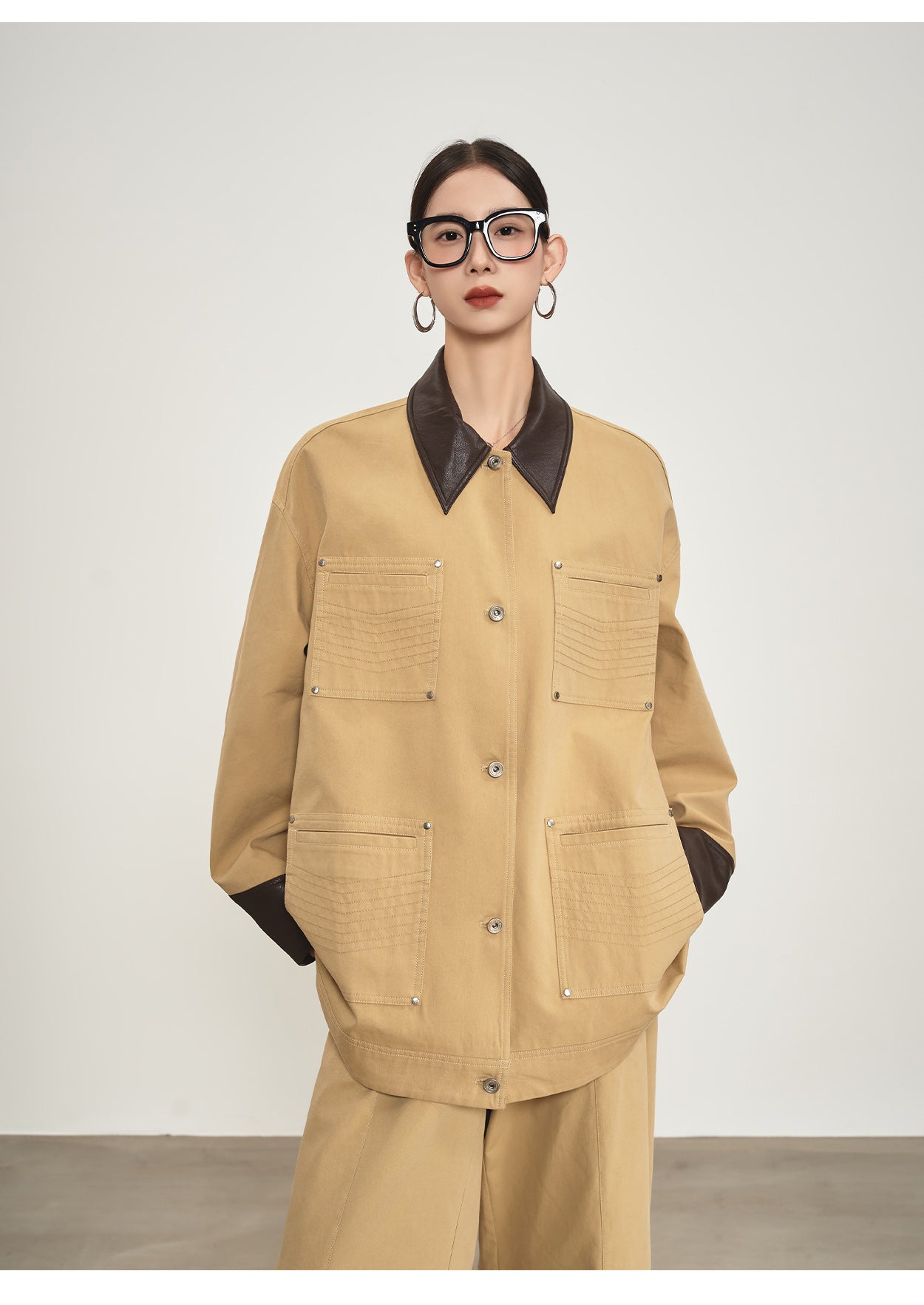 Khaki blazer & pants set