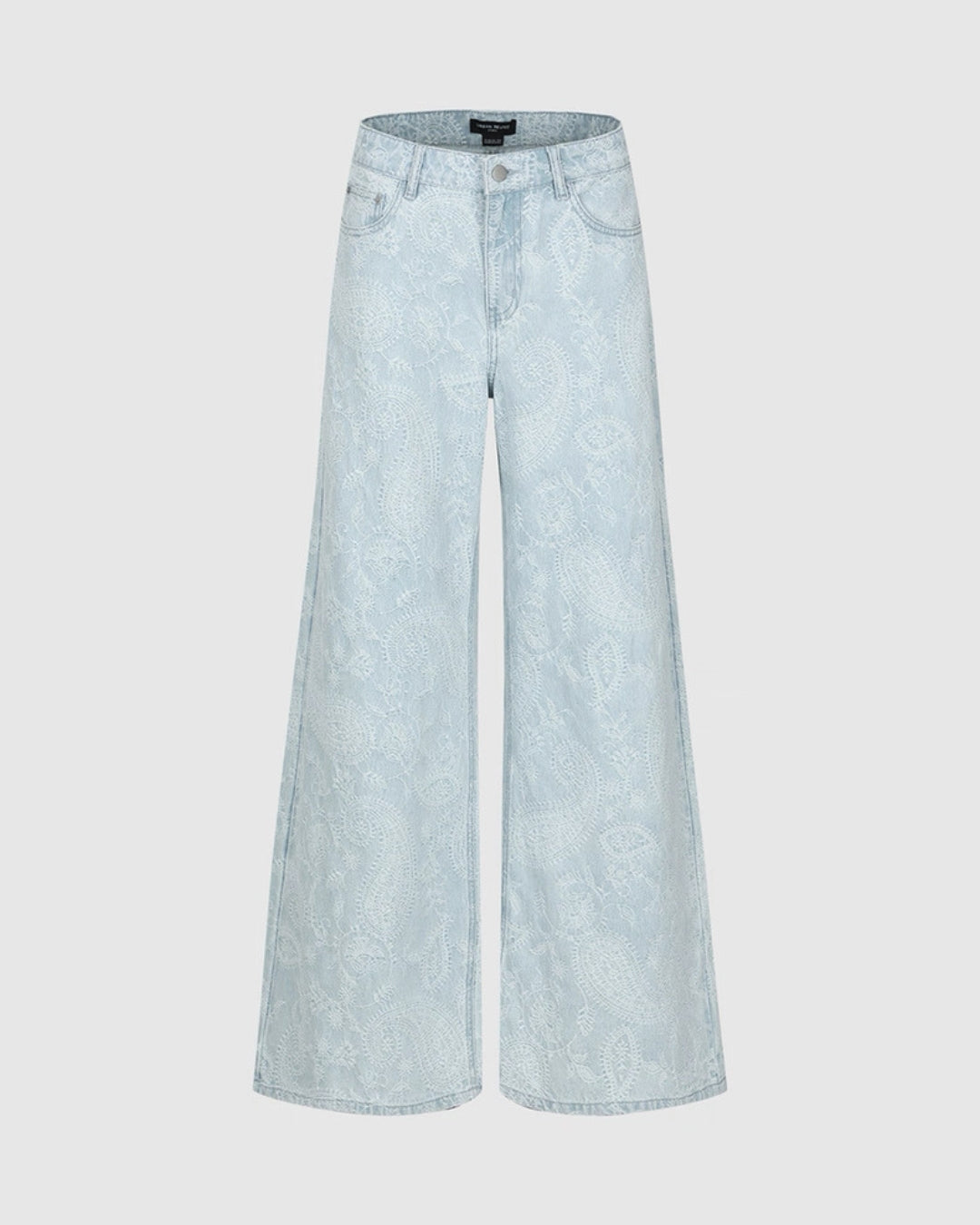 High-Waisted Wide-Leg Korean Style Jeans