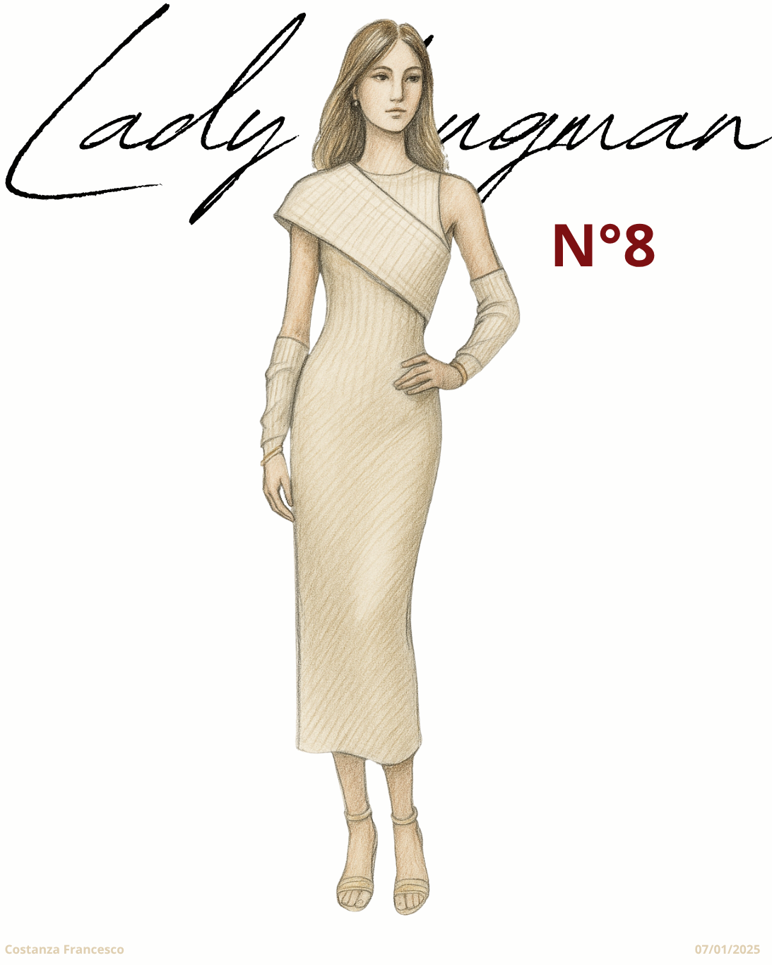 Sélène Asymmetric Knit Dress