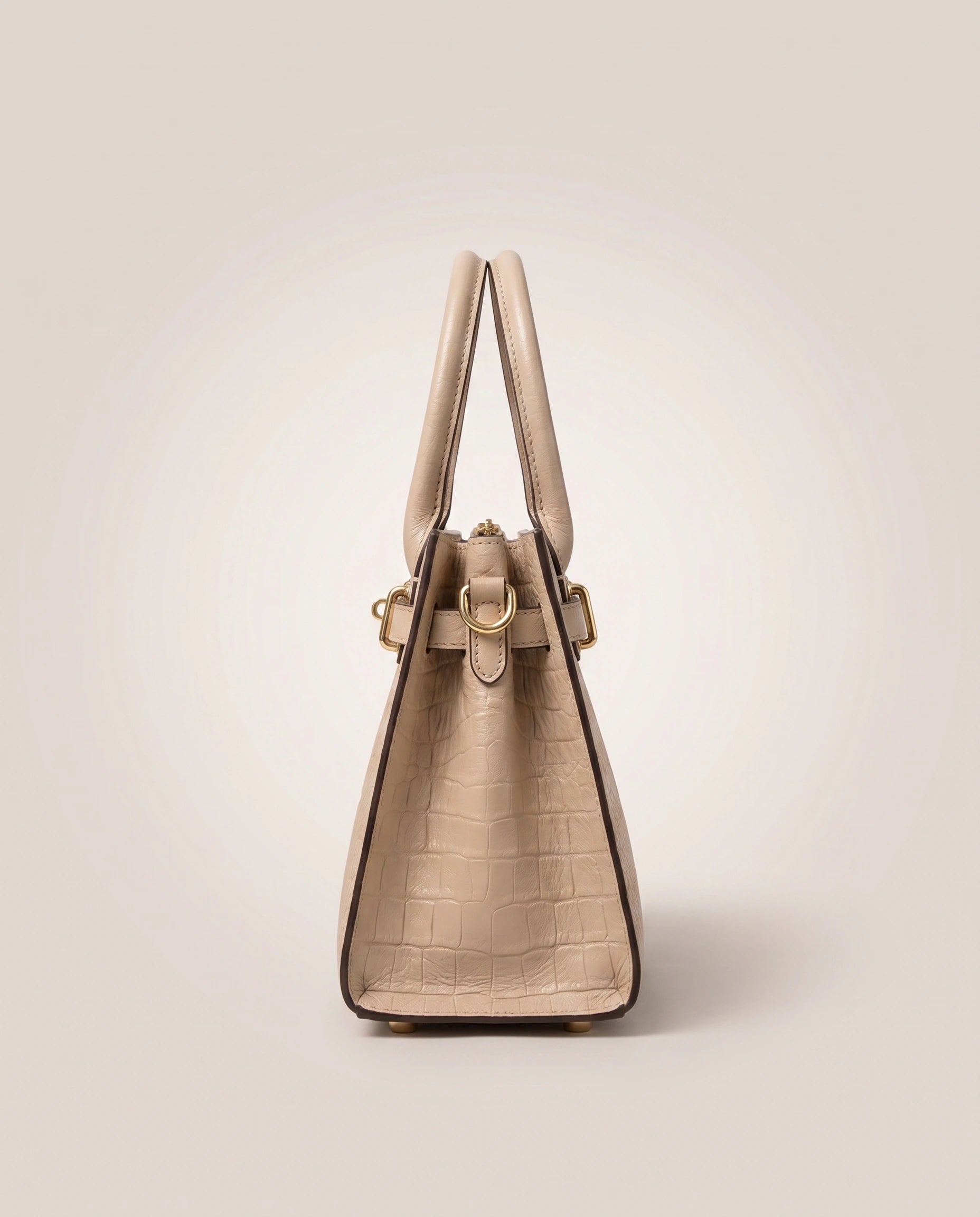 Brugman Bag Beige in Beige — side view