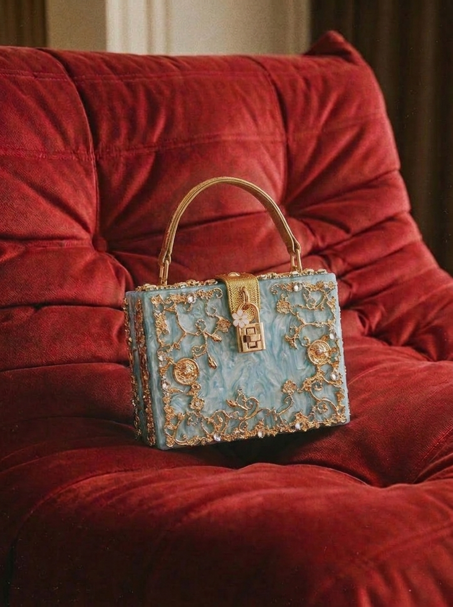 Célestine Ornate Box Bag — shown on a model