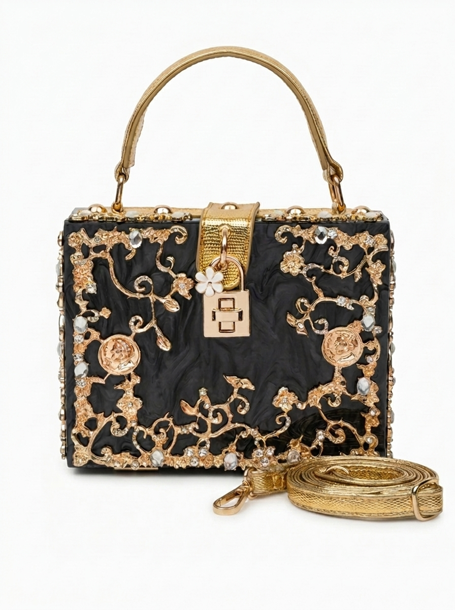 Célestine Ornate Box Bag — side view