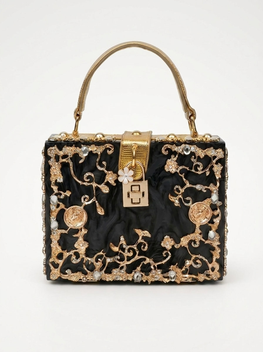 Célestine Ornate Box Bag — front view