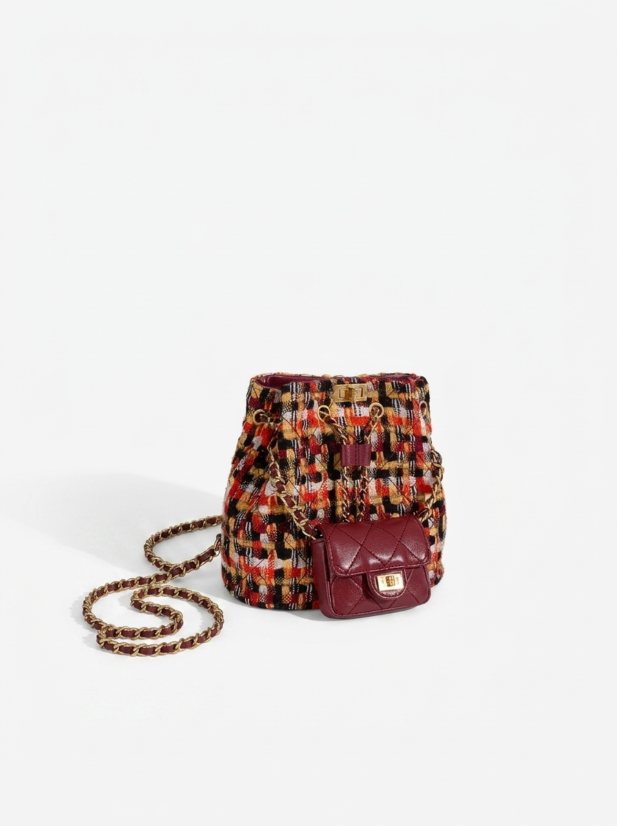 Étoile Tweed Bucket Backpack — alternate angle