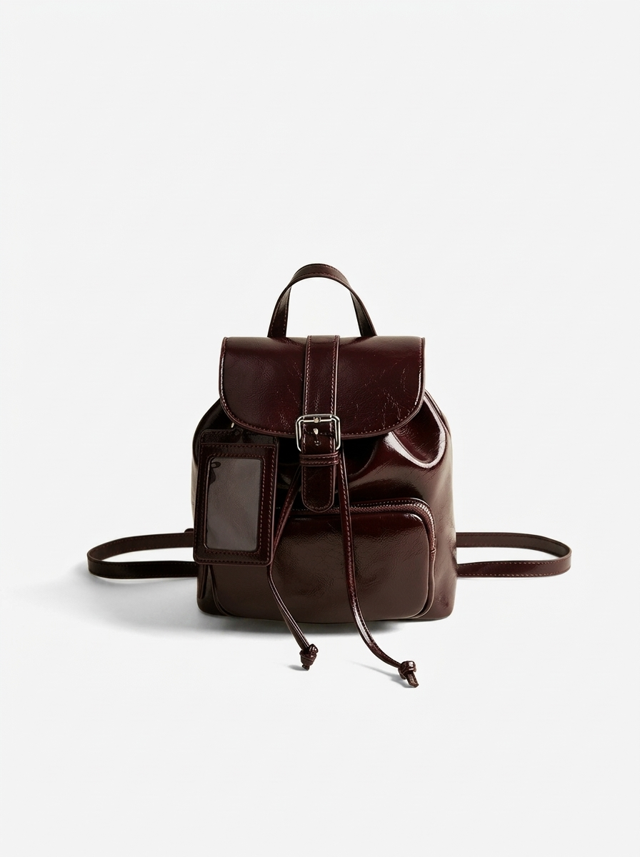 Maren Contrast Drawstring Backpack — back view
